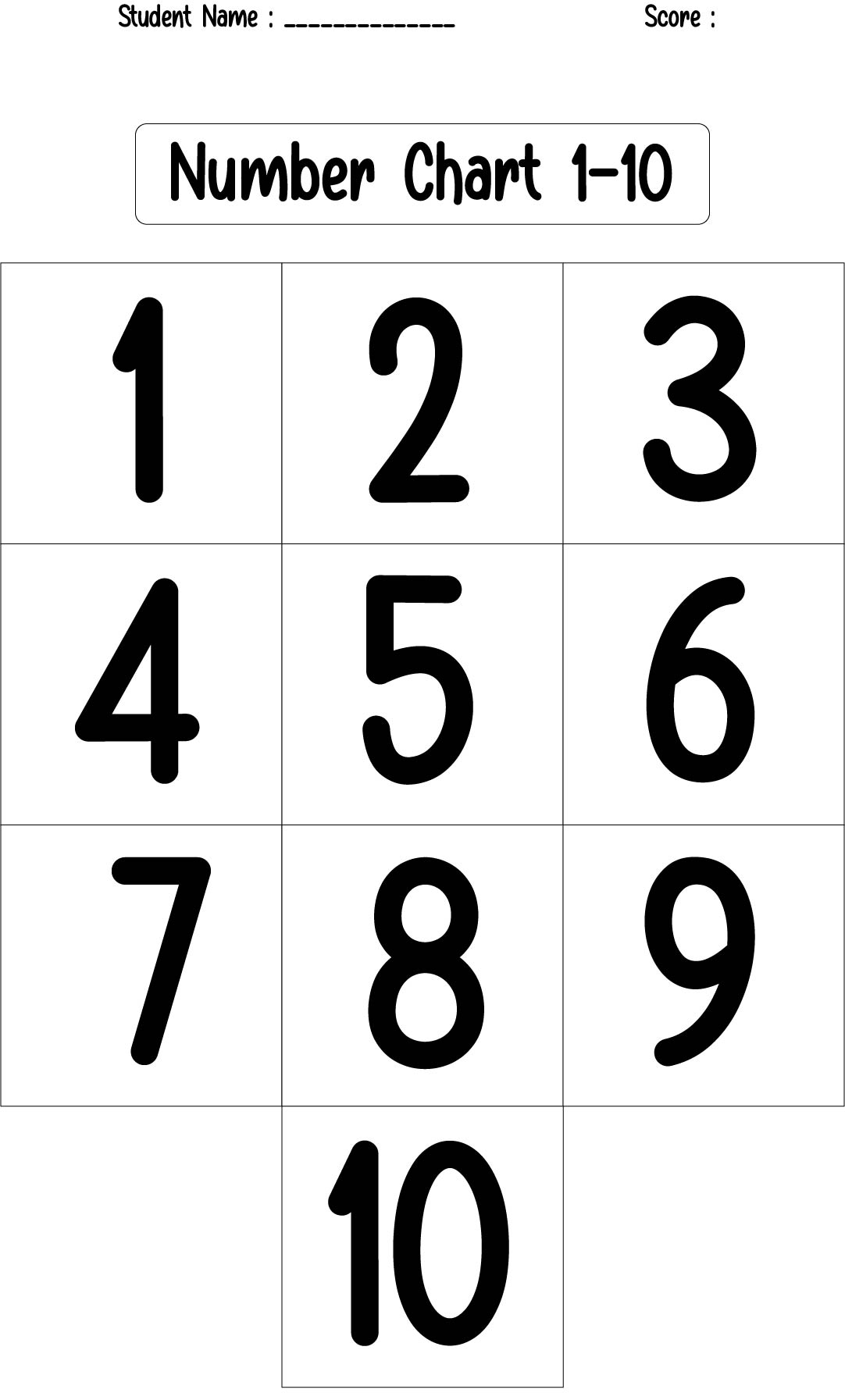 Numbers Worksheet Preschool May