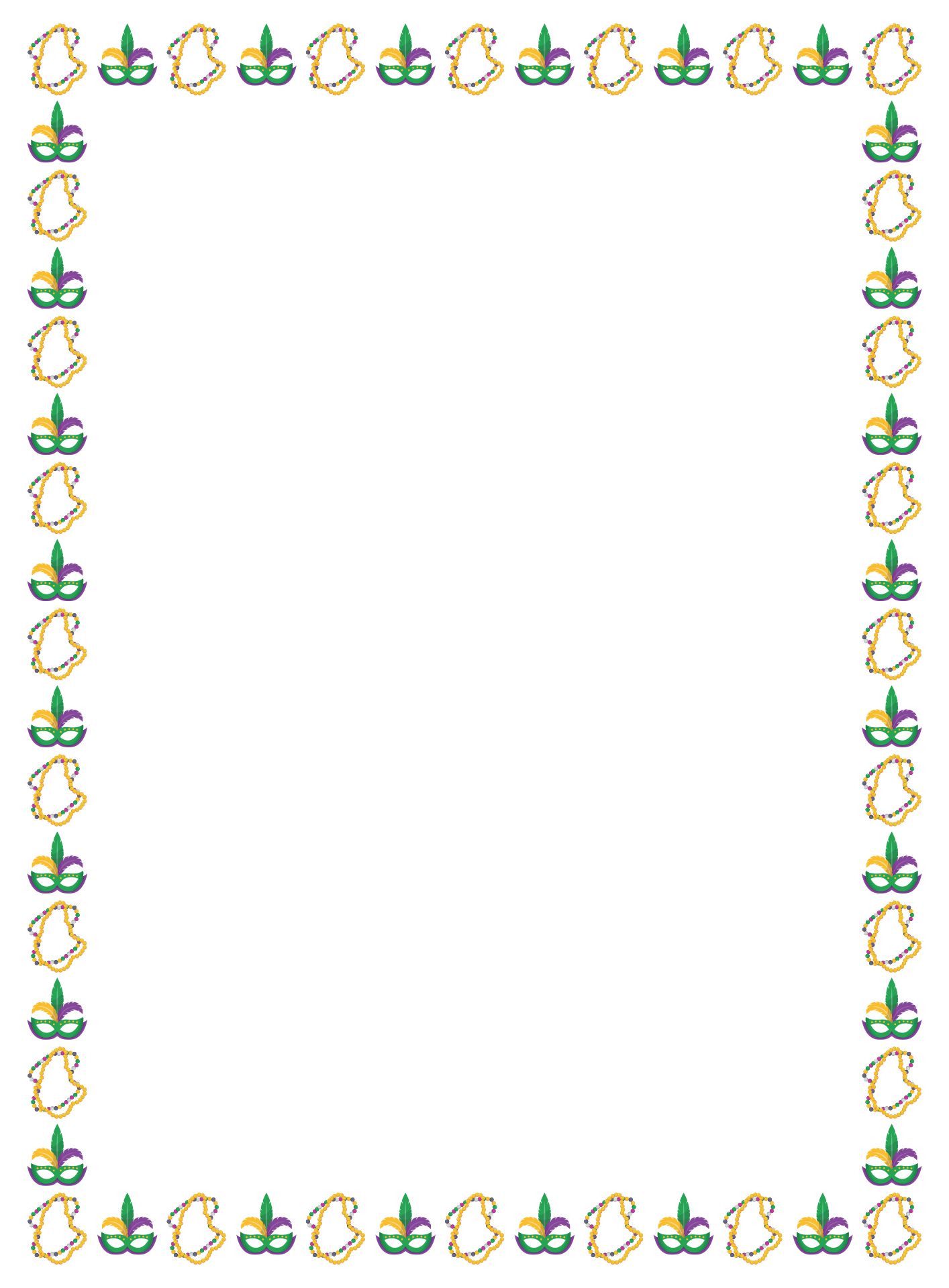  Printable Mardi Gras Borders