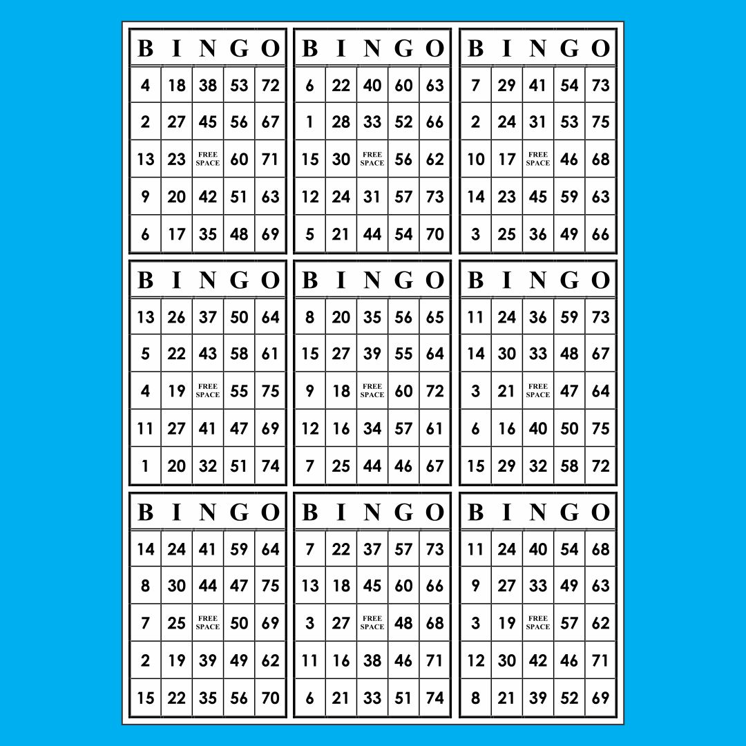 Paper Bingo Sheets
