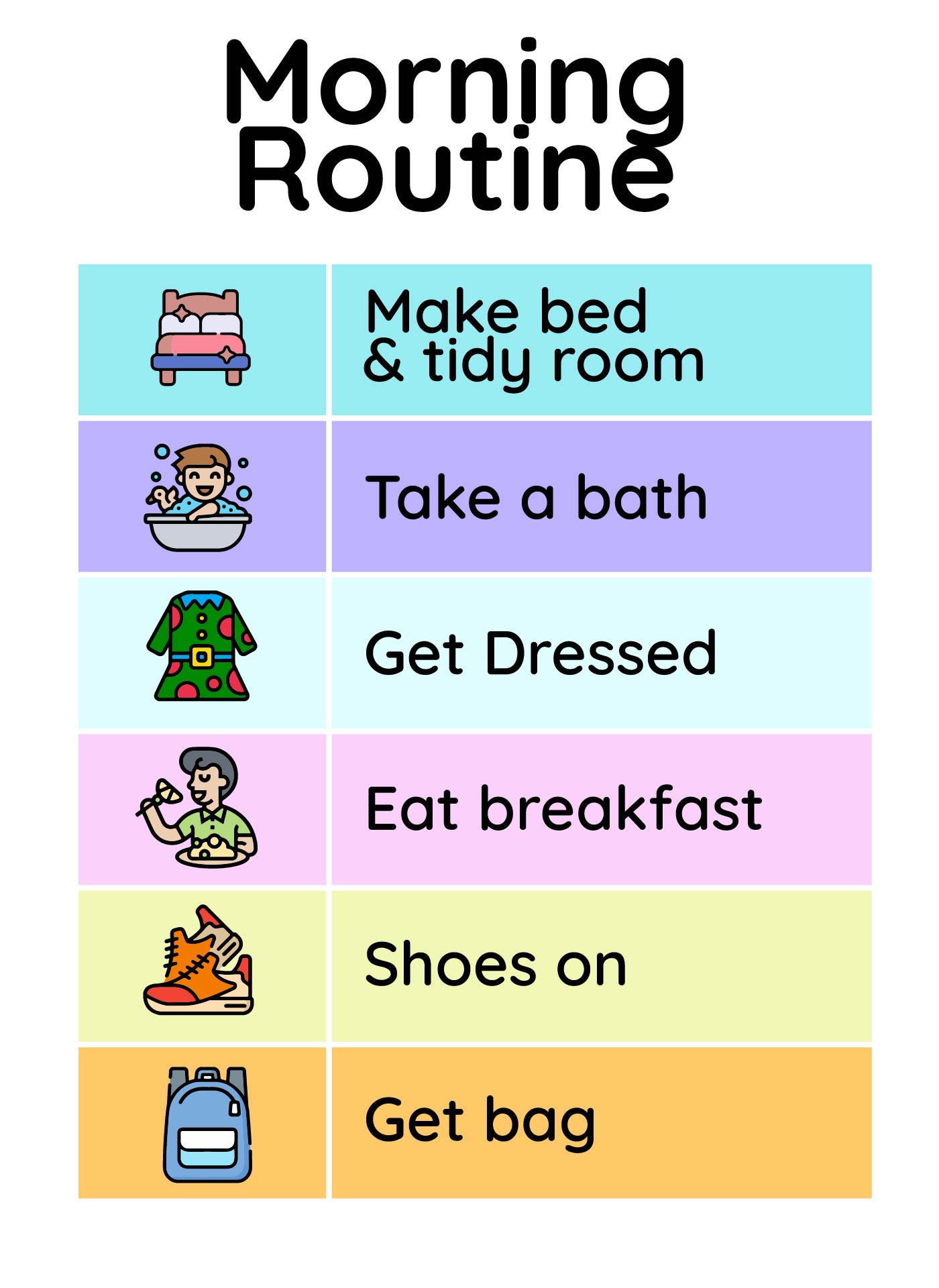 Printable Preschool Visual Daily Schedule