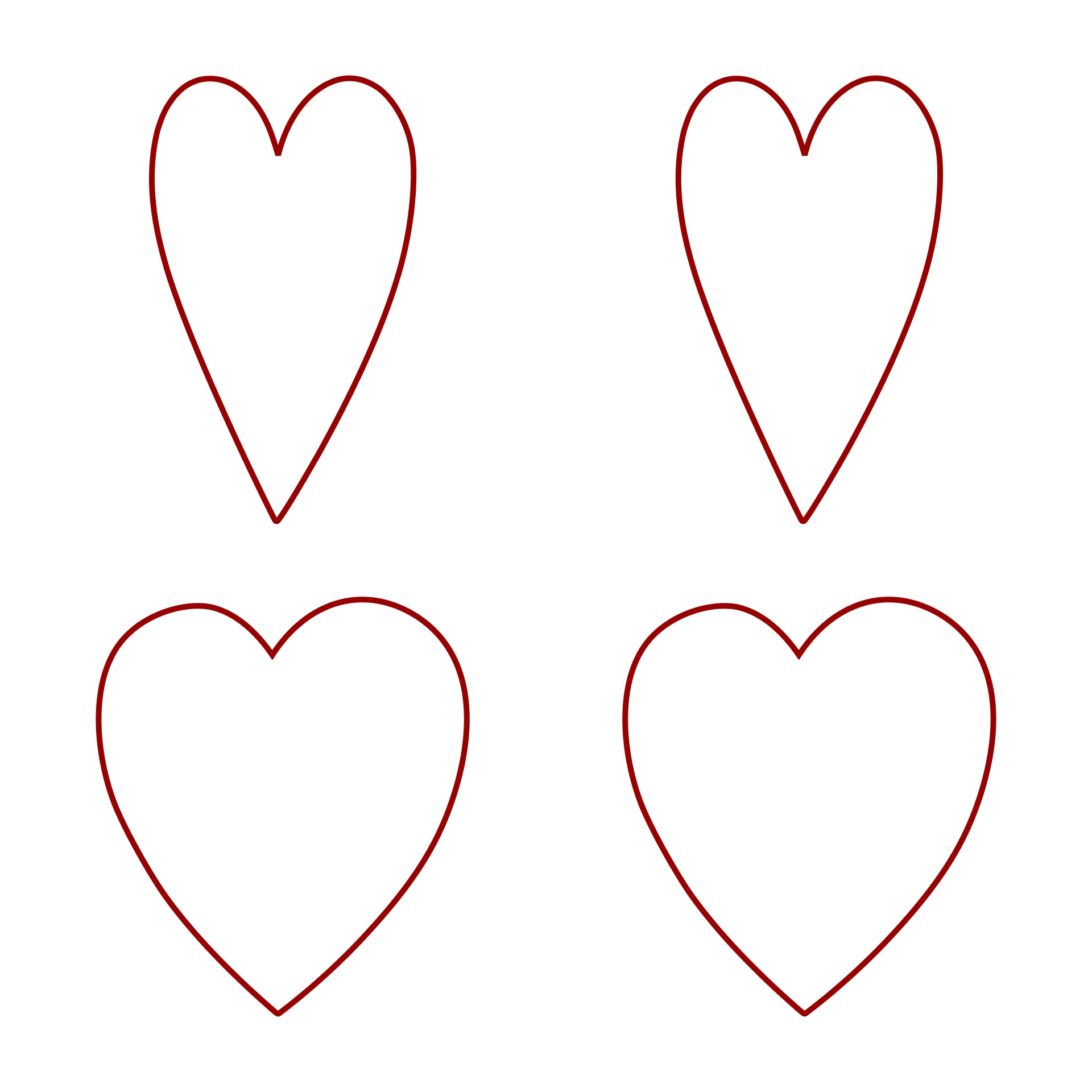 Printable Heart Shape Pattern