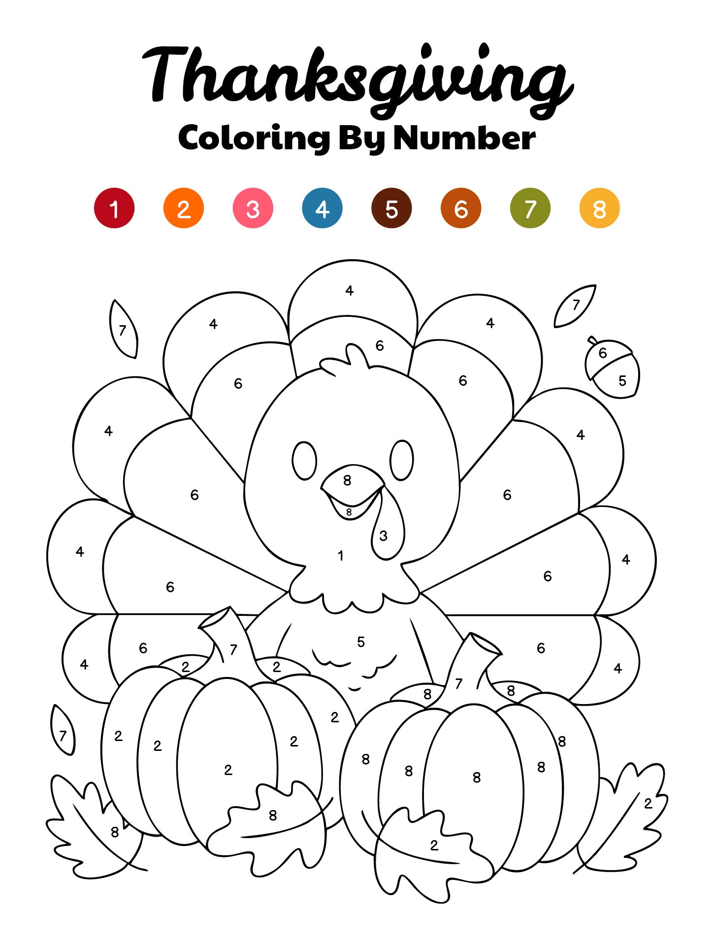 10 Best Free Thanksgiving Coloring Printables PDF For Free At Printablee