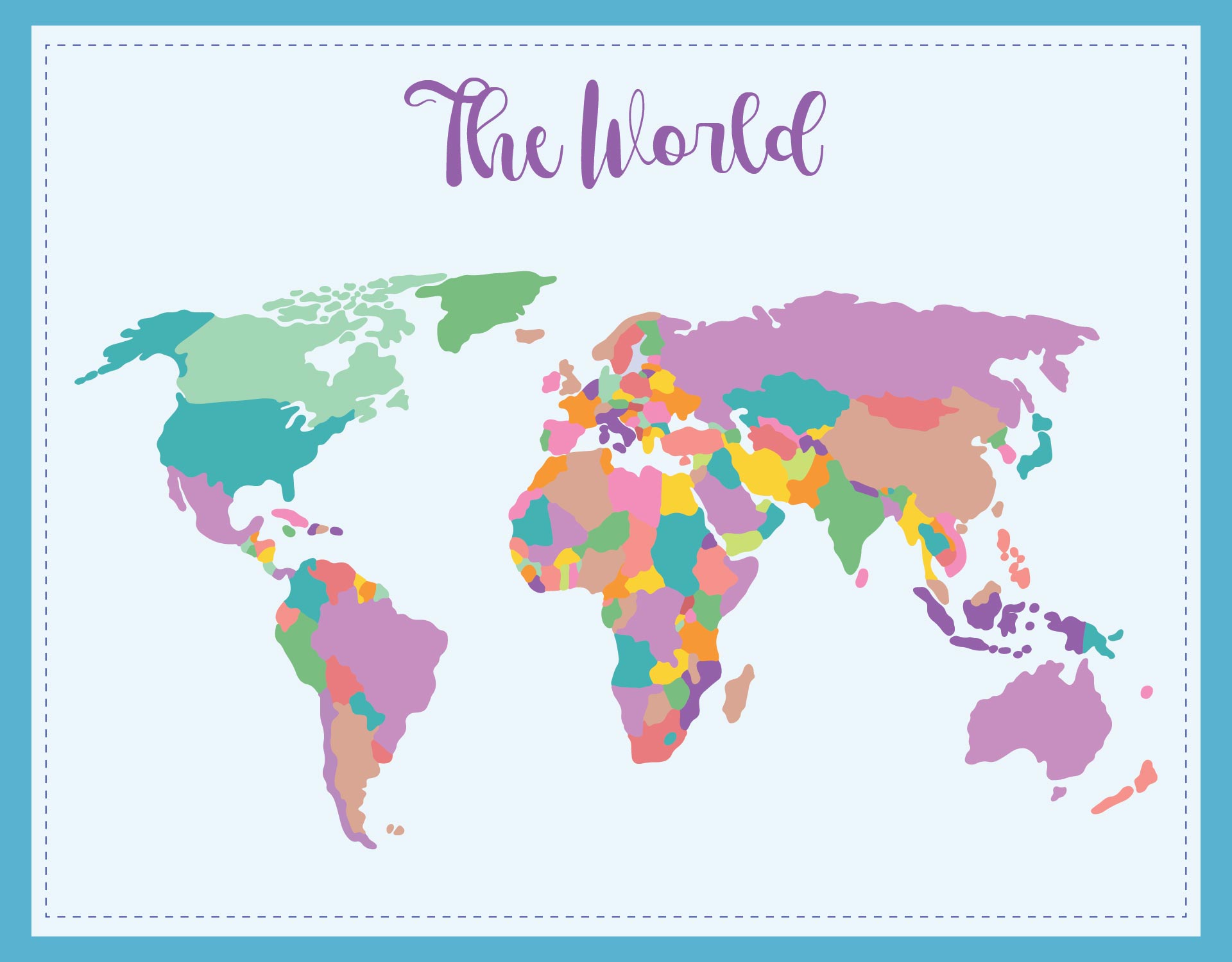 10 Best Printable World Map Not Labeled - printablee.com