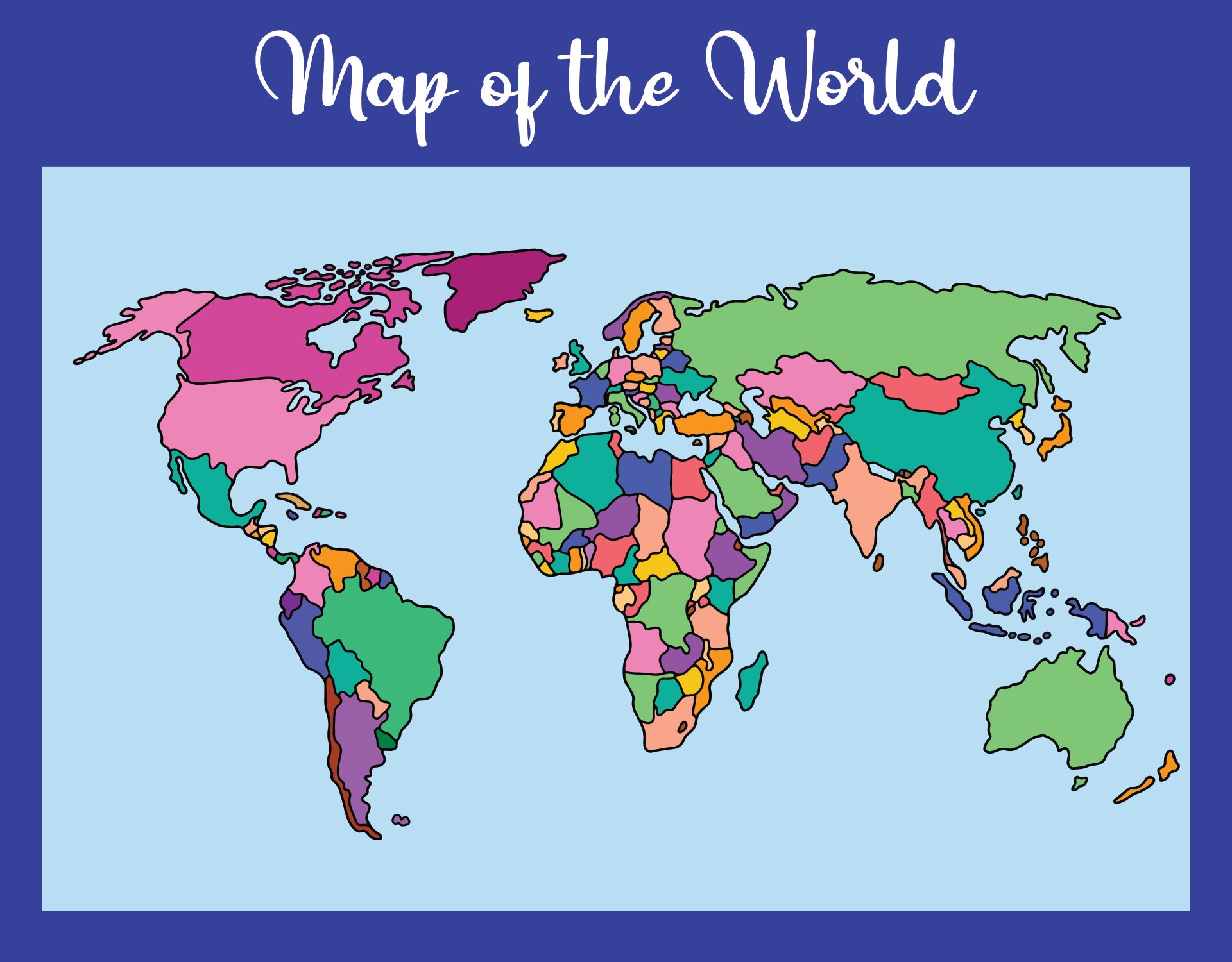 Printable World Map To Label - Printable World Holiday