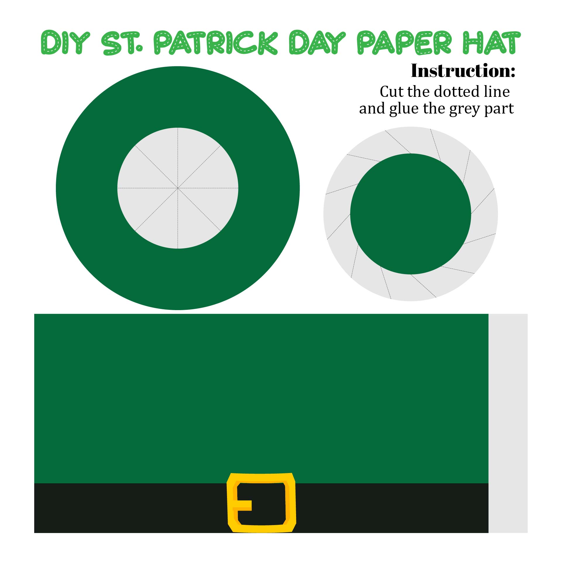 St. Patricks Day Hat Template
