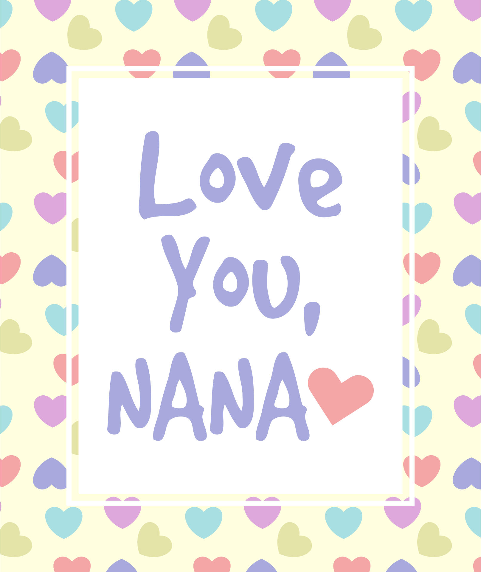Mothers Day Nana Printable Cards