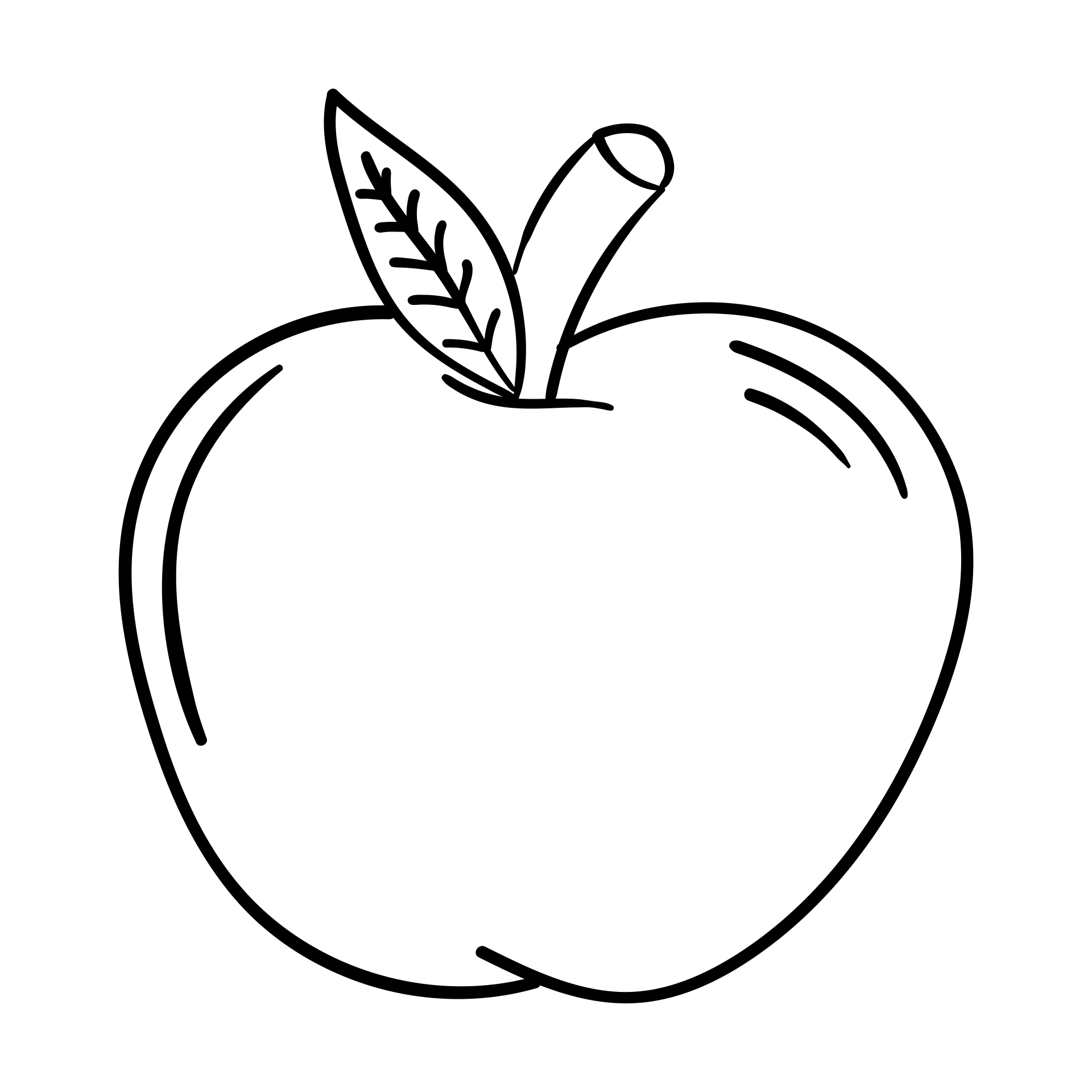 Apple Line Drawing Clip Art