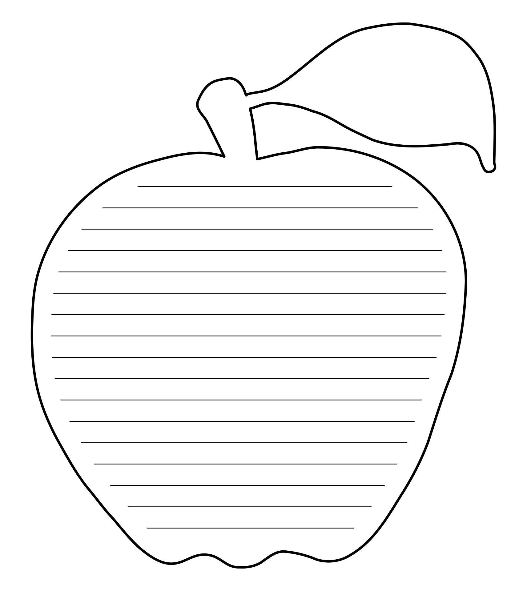 Apple Writing Paper Printables
