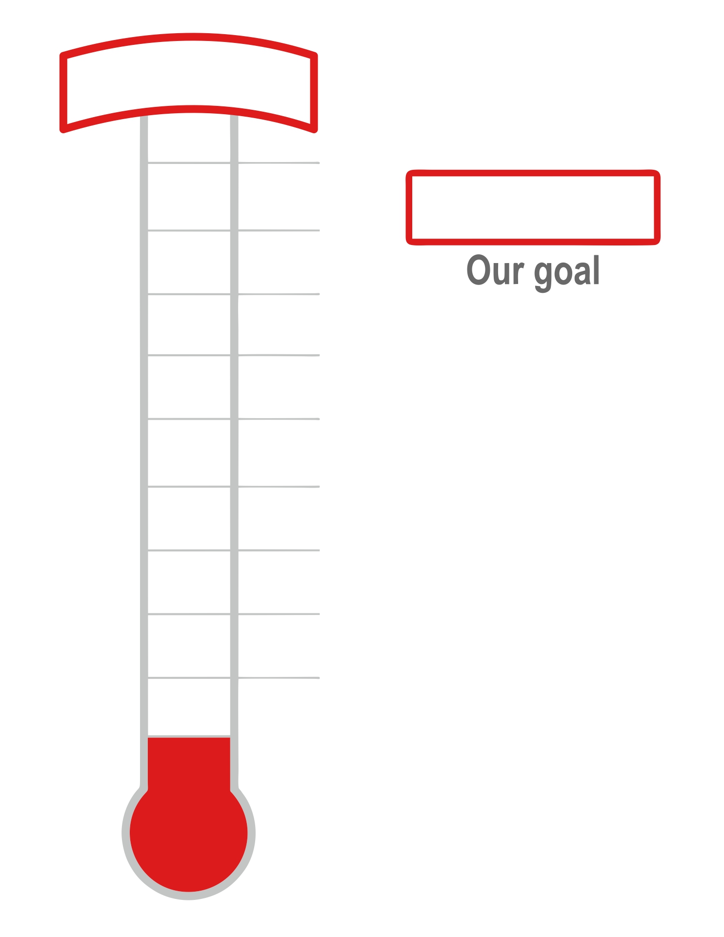 Blank Goal Thermometer