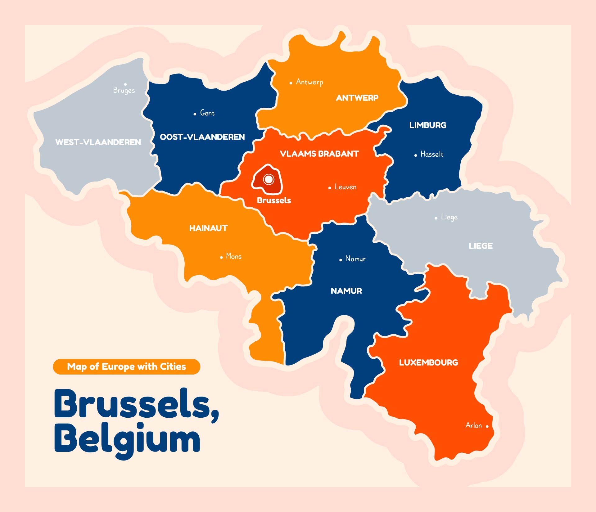 Brussels Map Europe