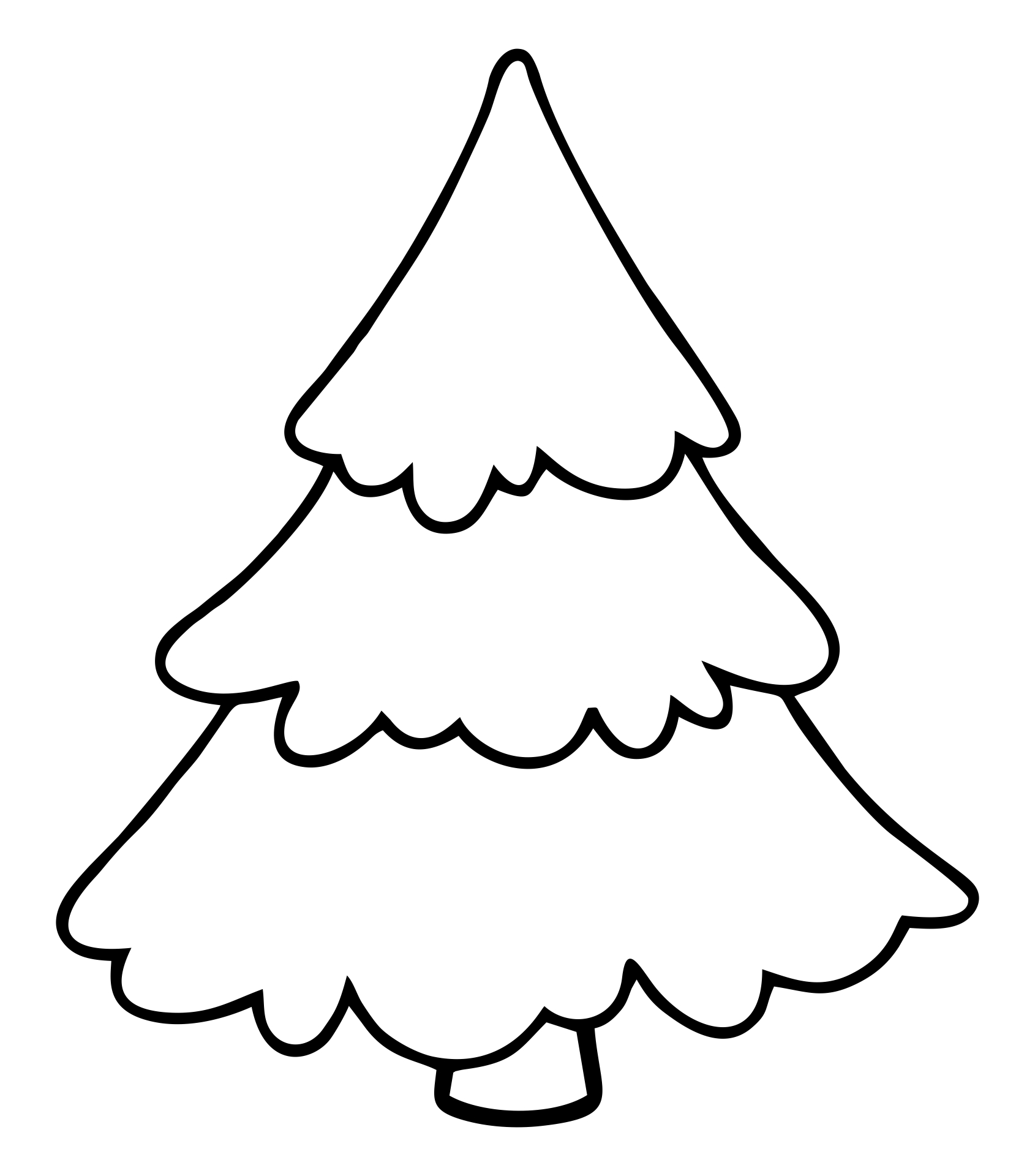 Printable Christmas Tree Template Free