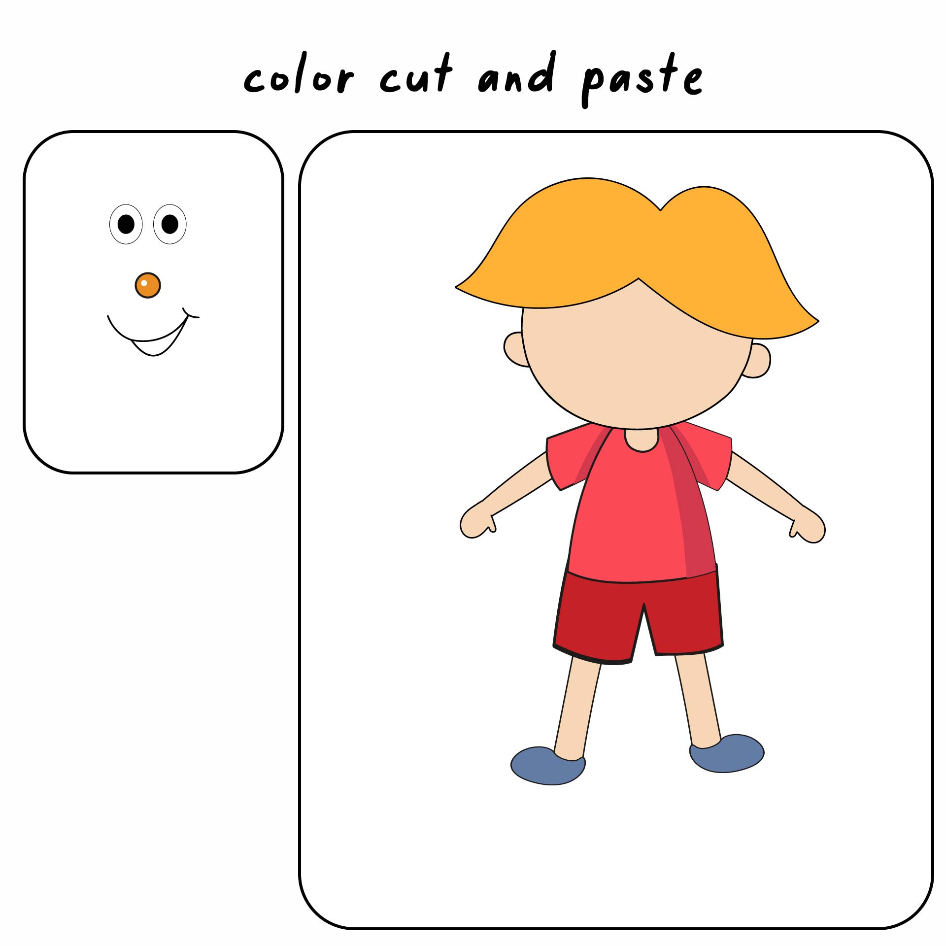 Cut and Paste Face Printables