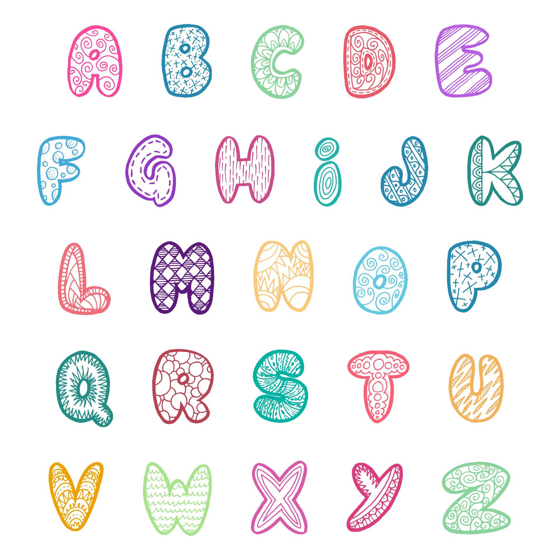 Printable Alphabet Letters Clip Art