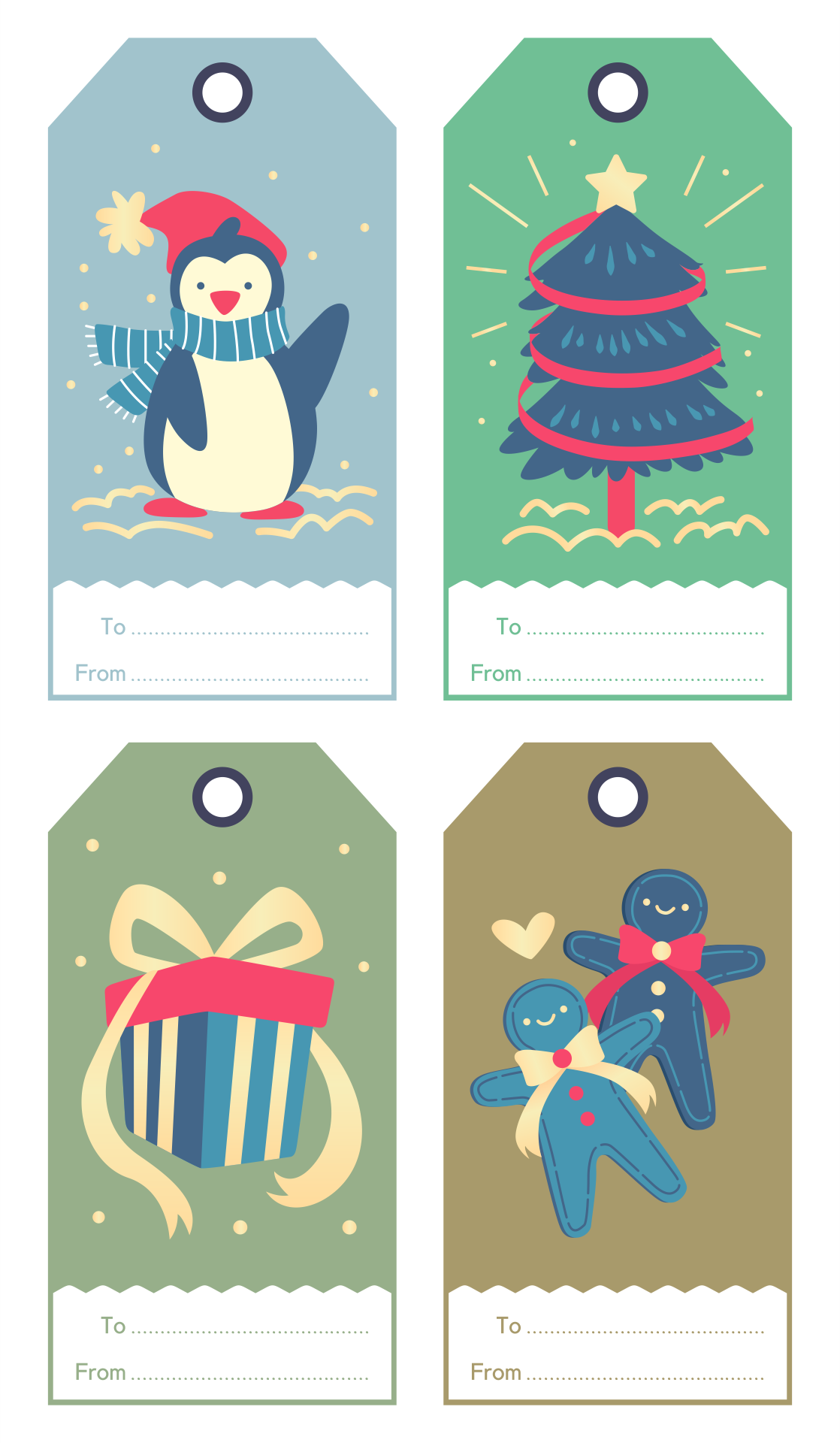 Printable Christmas Gift Tag Labels