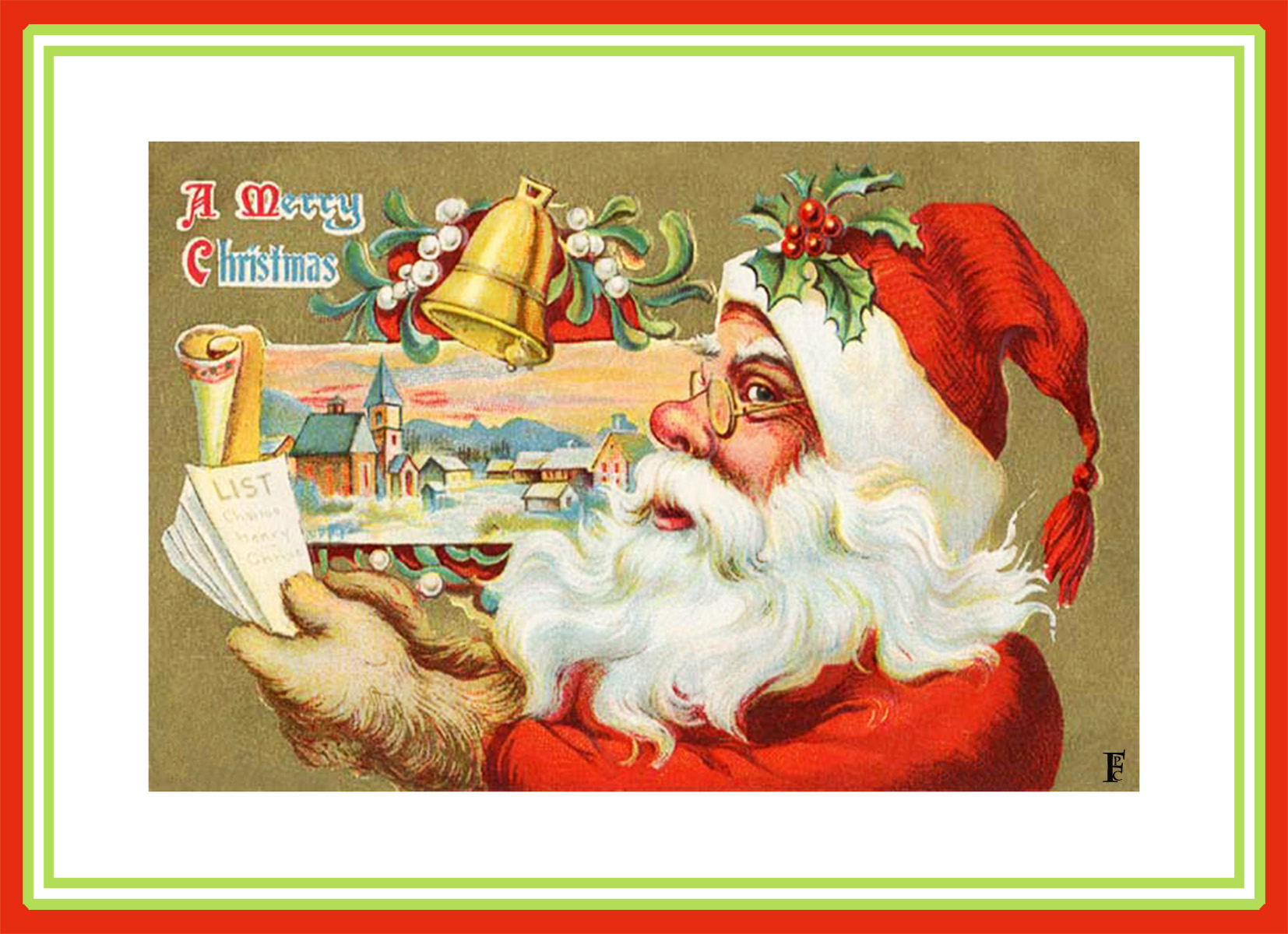 Printable Santa Claus Christmas Cards