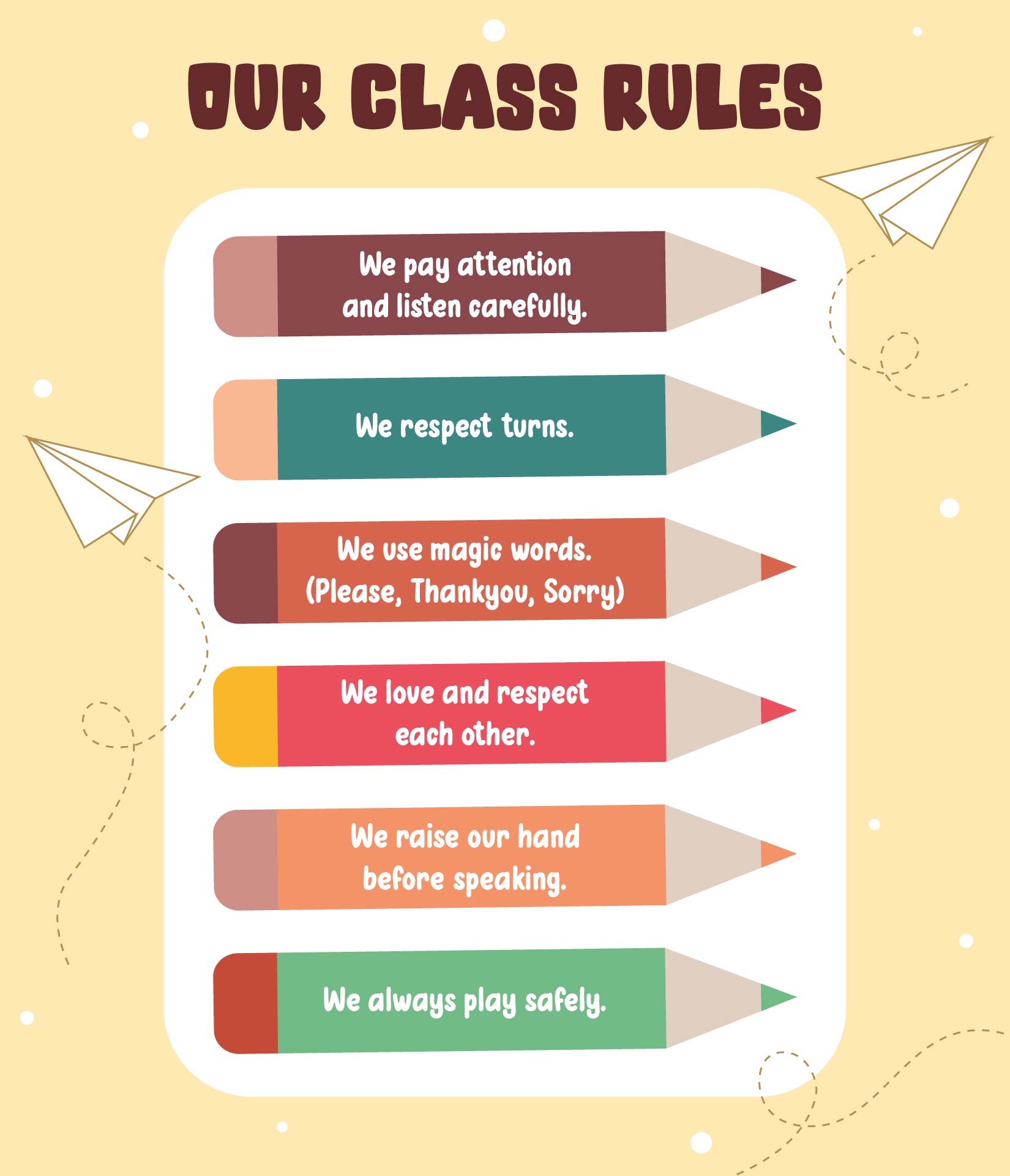 Teacher Printables Classroom Rules