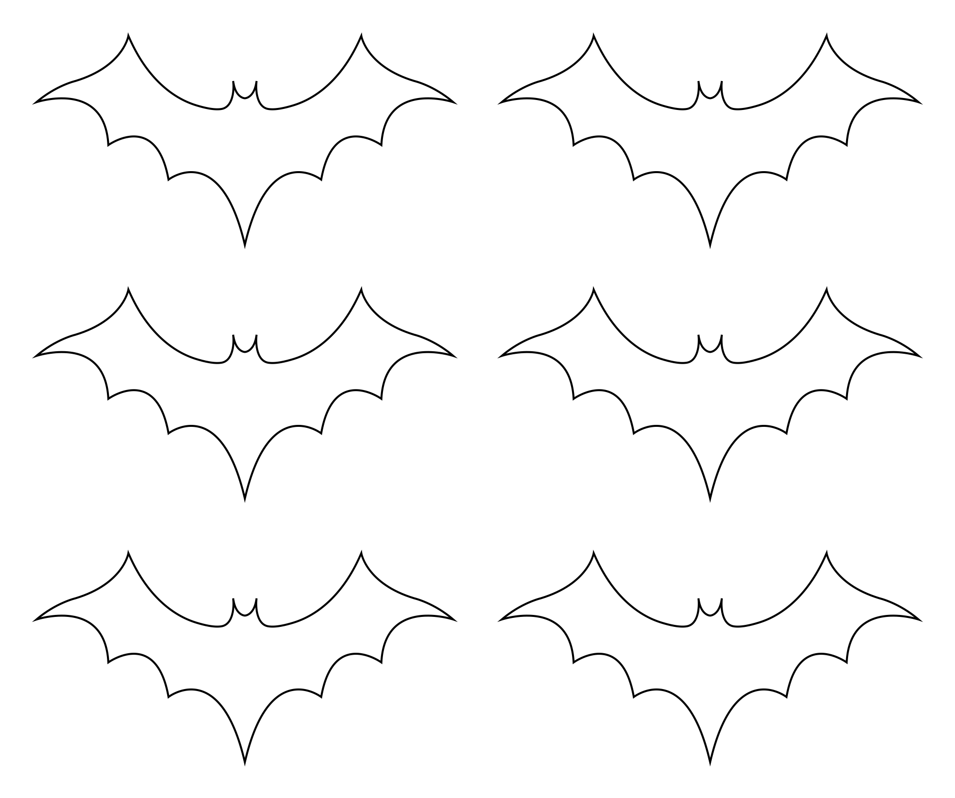 Bat Drawing Template