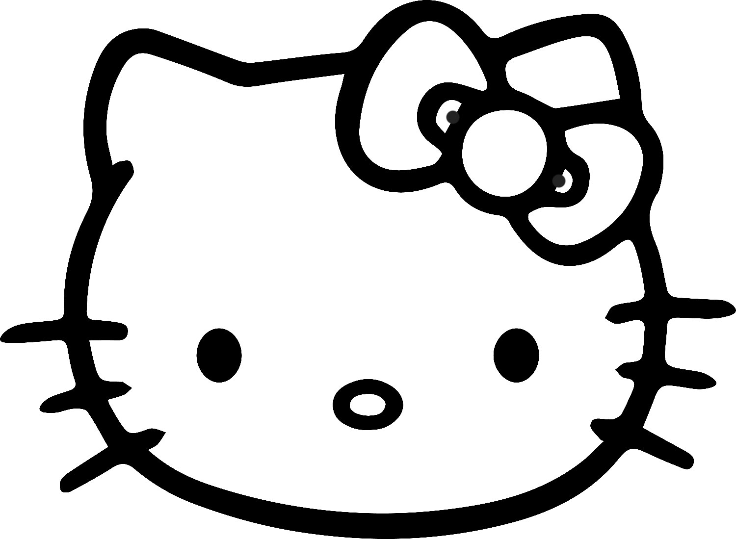 Hello Kitty Face Coloring Pages
