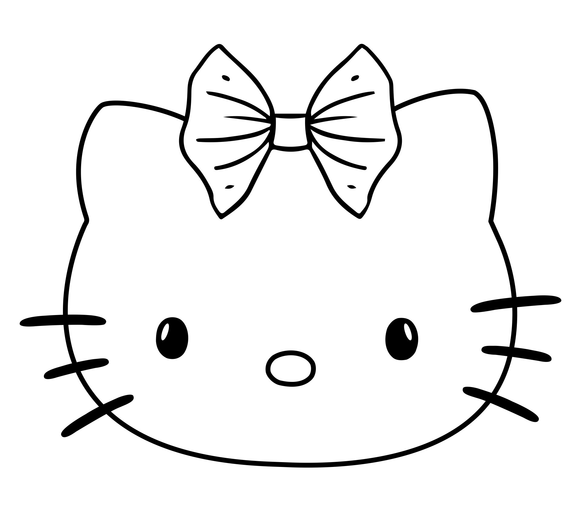 8 Best Images of Printable Hello Kitty Face - Hello Kitty Face Coloring ...