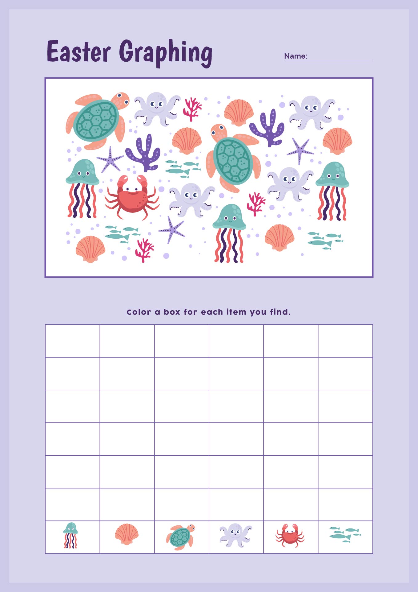 Kindergarten Graphing Worksheets Printable Easter