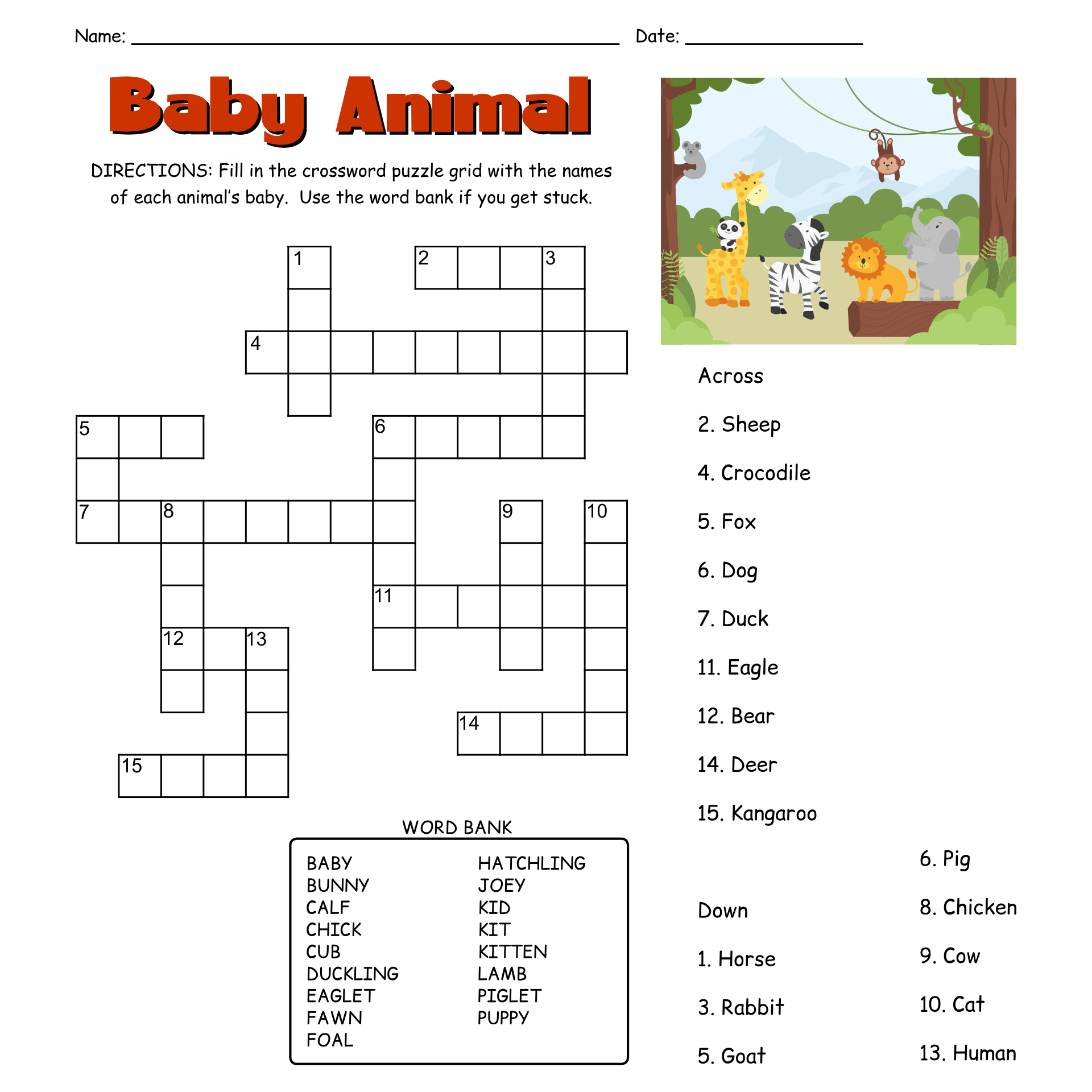 6 best easy printable puzzles printableecom