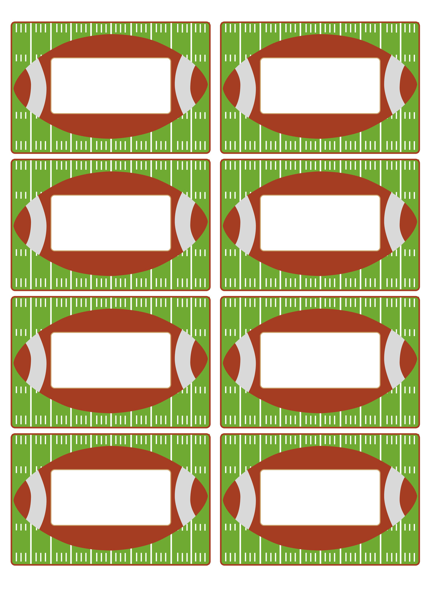 Football Cutouts Template