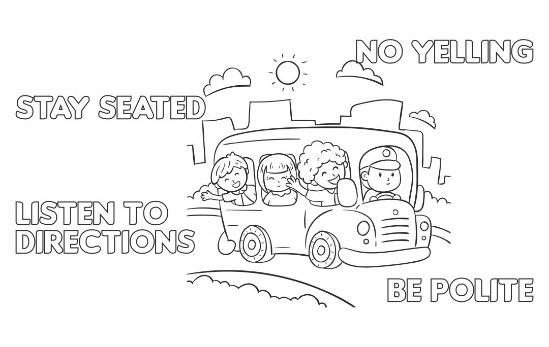 School Bus Safety Coloring Pages