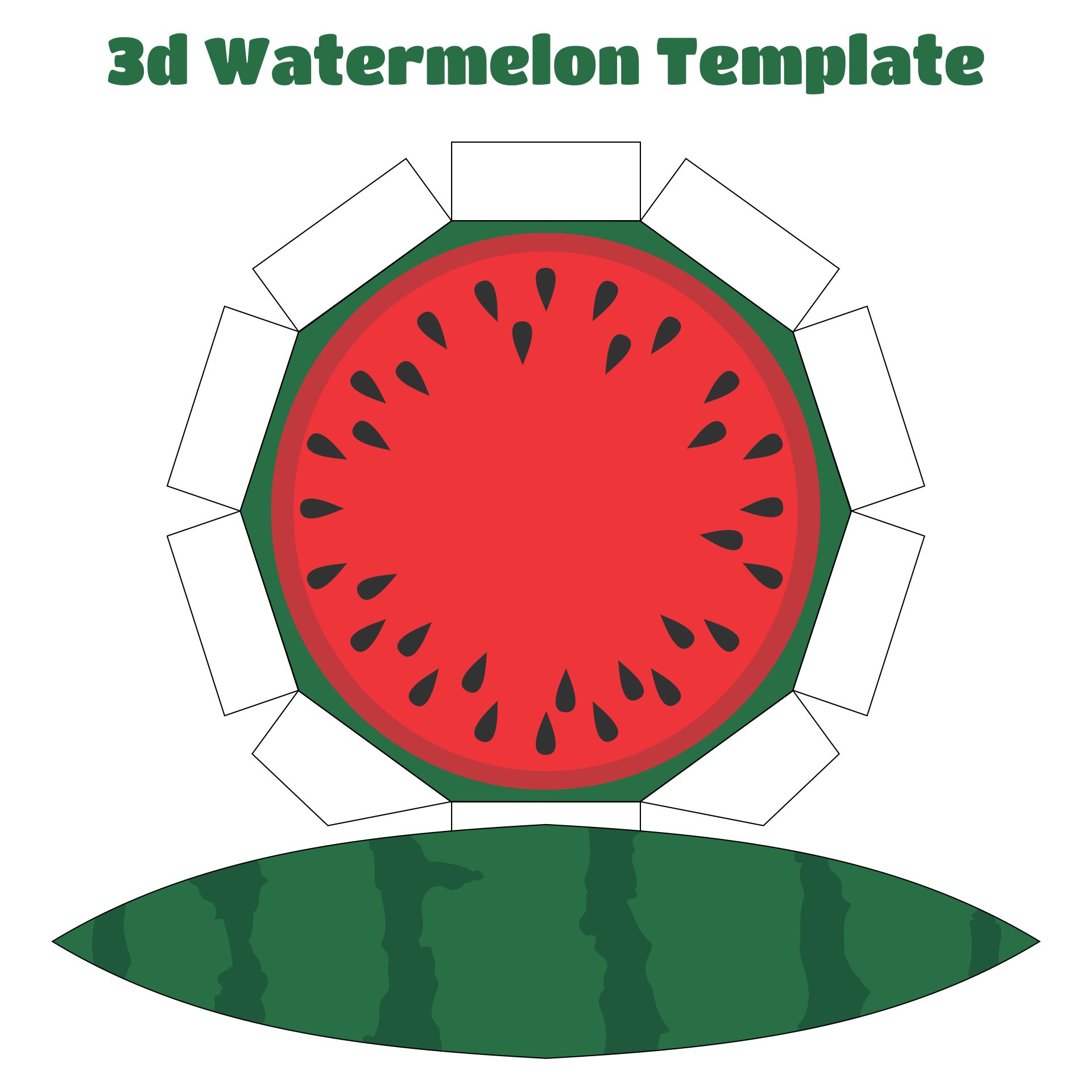 3D Fruit Template Printable