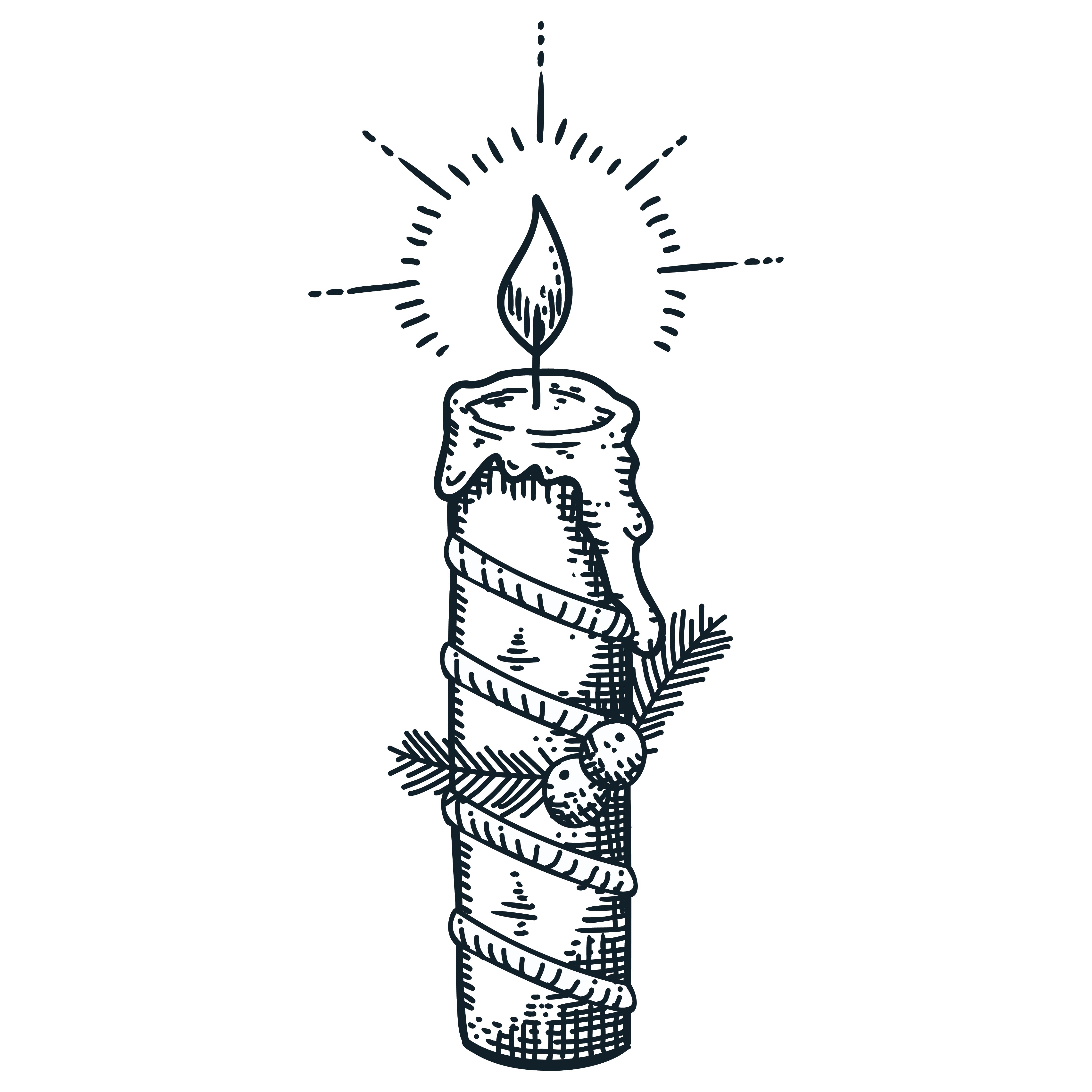 Christmas Candle Template Printable