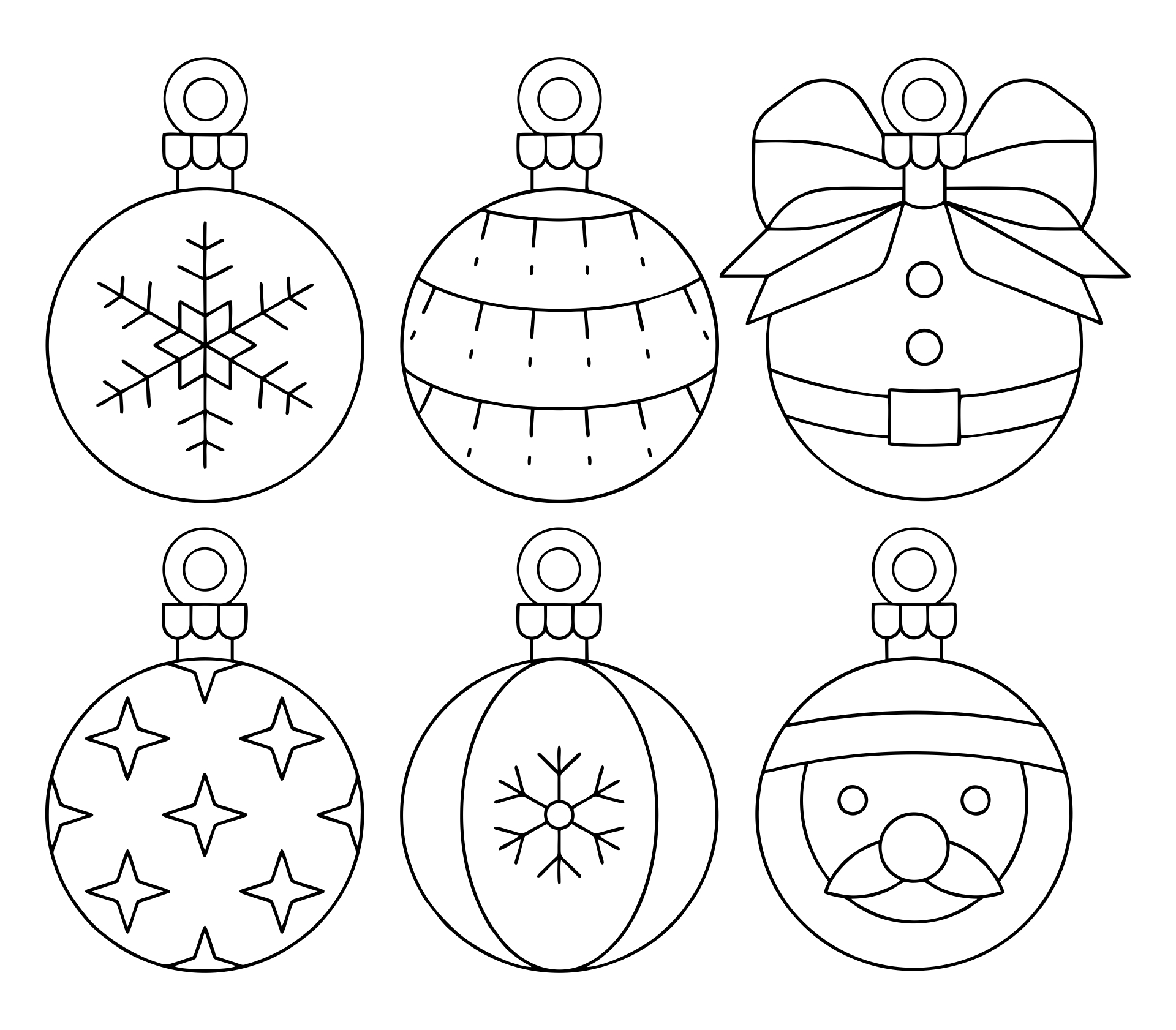 Christmas Tree Ornaments Templates Printable