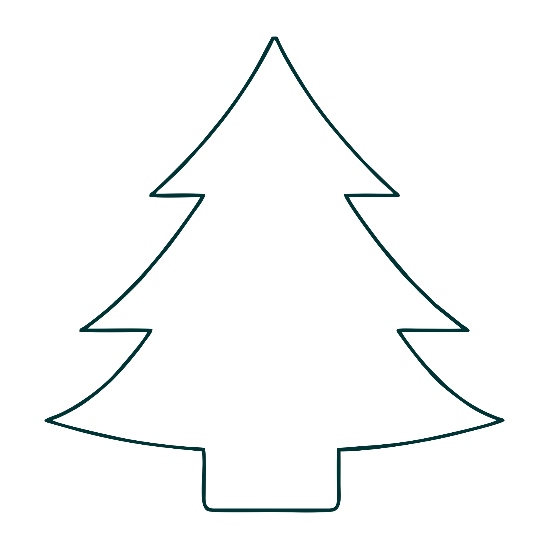 Christmas Tree Stencil Template