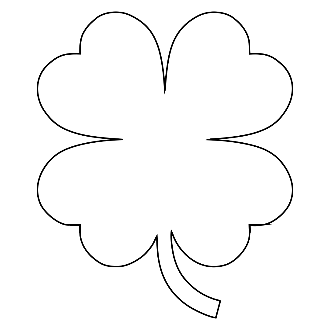 4 leaf clover template