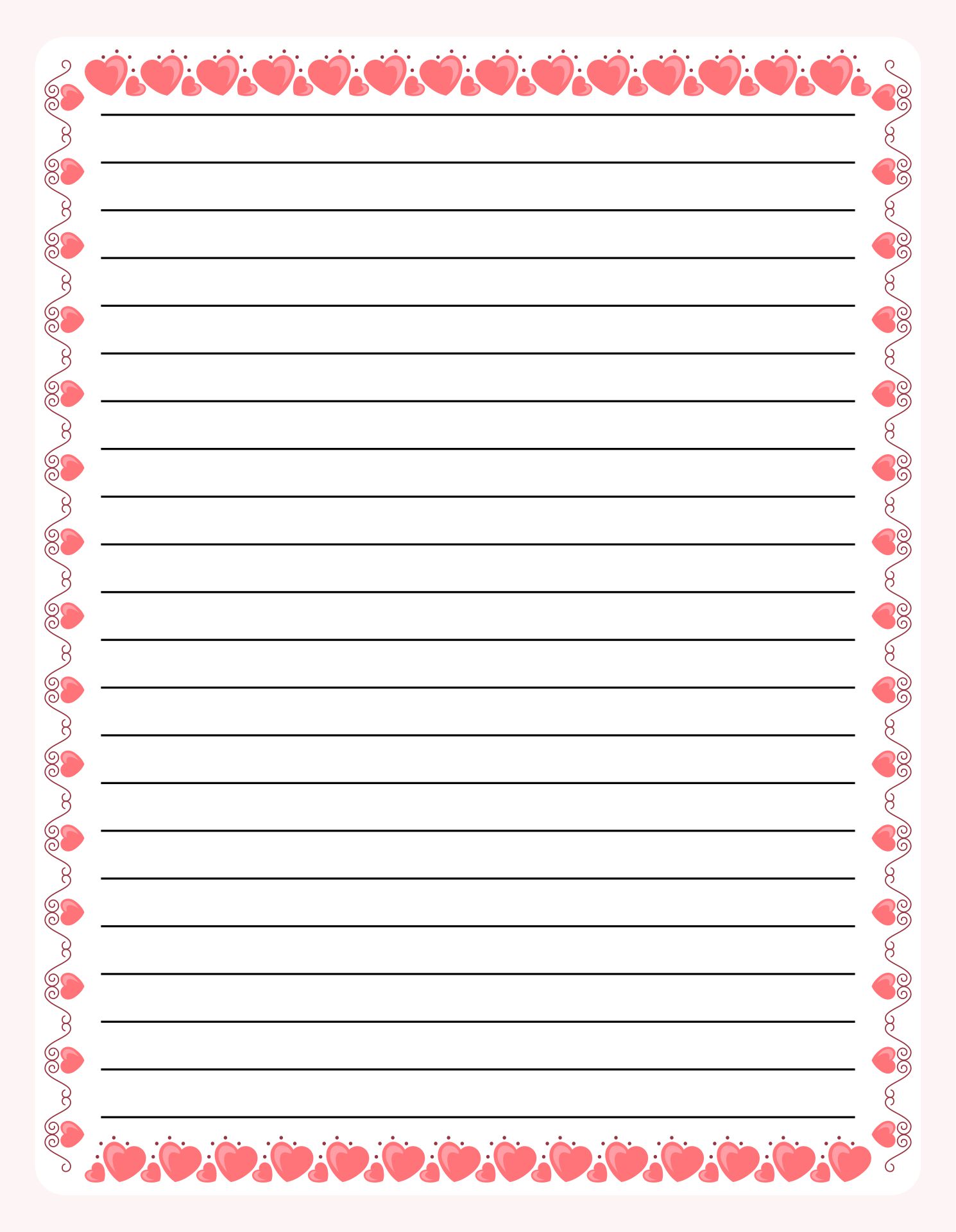 10 Best Printable Lined Stationery PDF For Free At Printablee