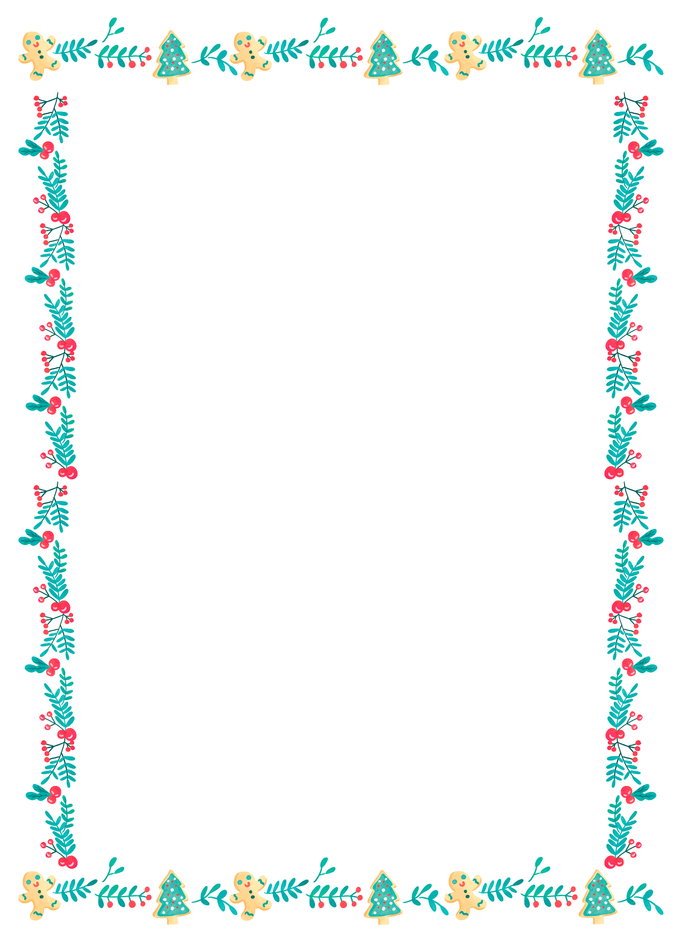 Printable Christmas Borders and Background