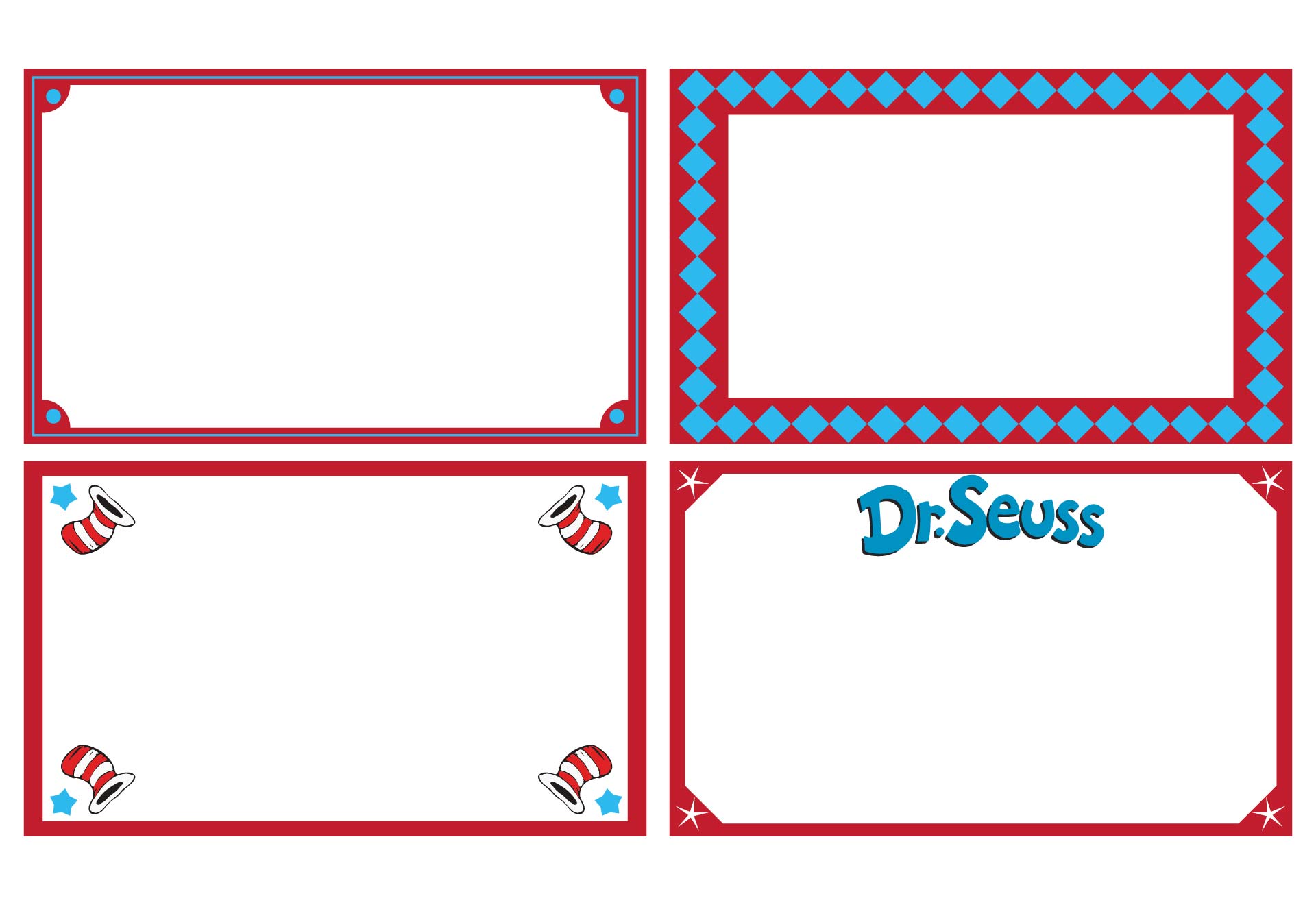 Printable Food Cards Dr. Seuss