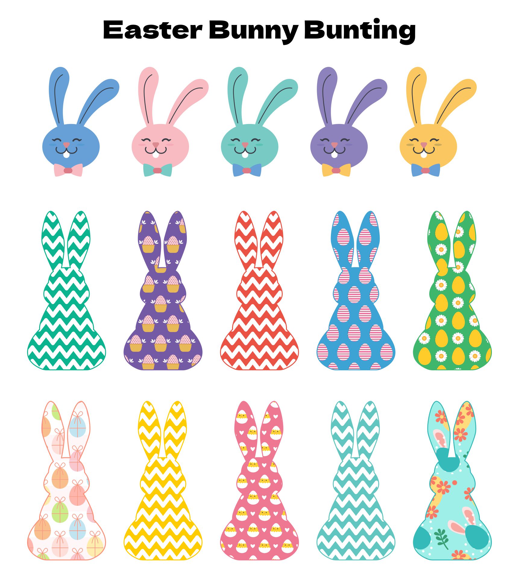 Printable Easter Bunny Bunting