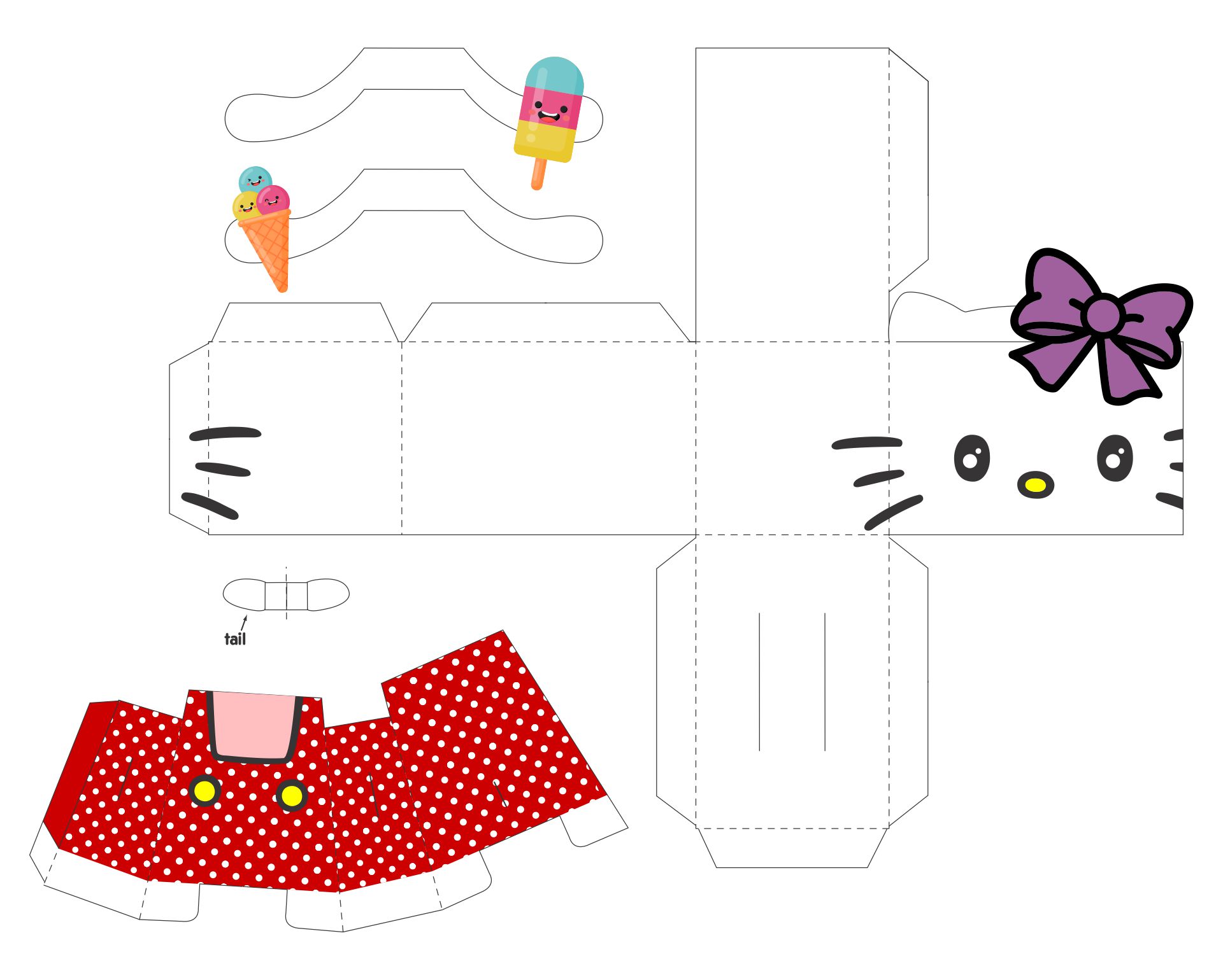 Printable Hello Kitty Paper Crafts