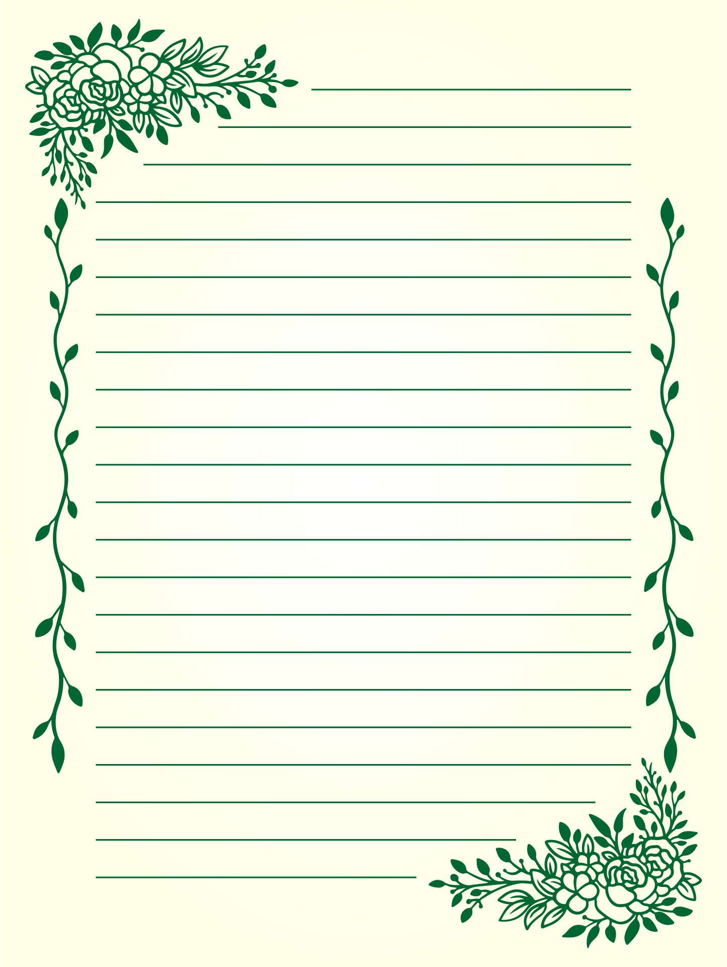 10 Best Printable Lined Stationery PDF For Free At Printablee