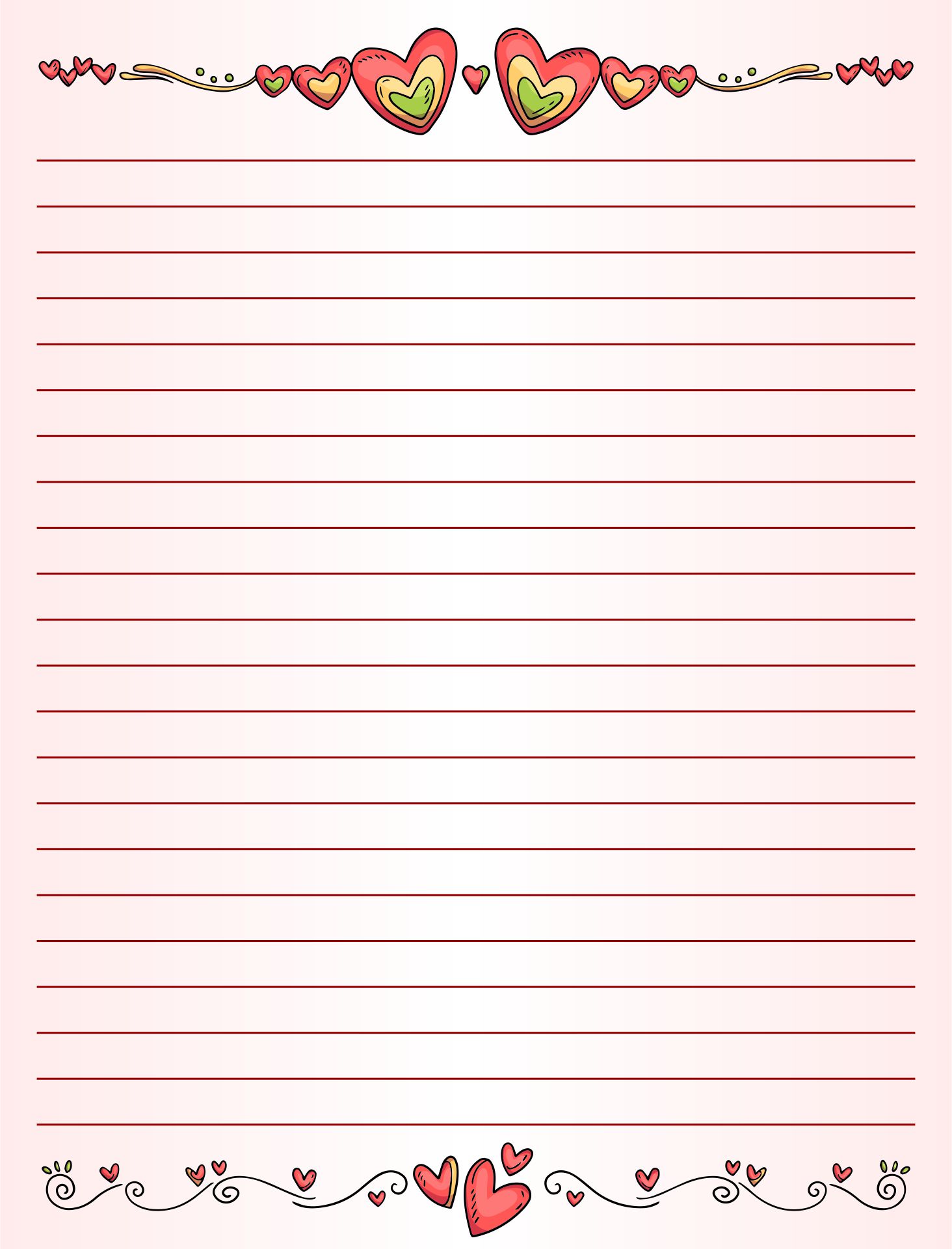 Free Lined Stationary Printable