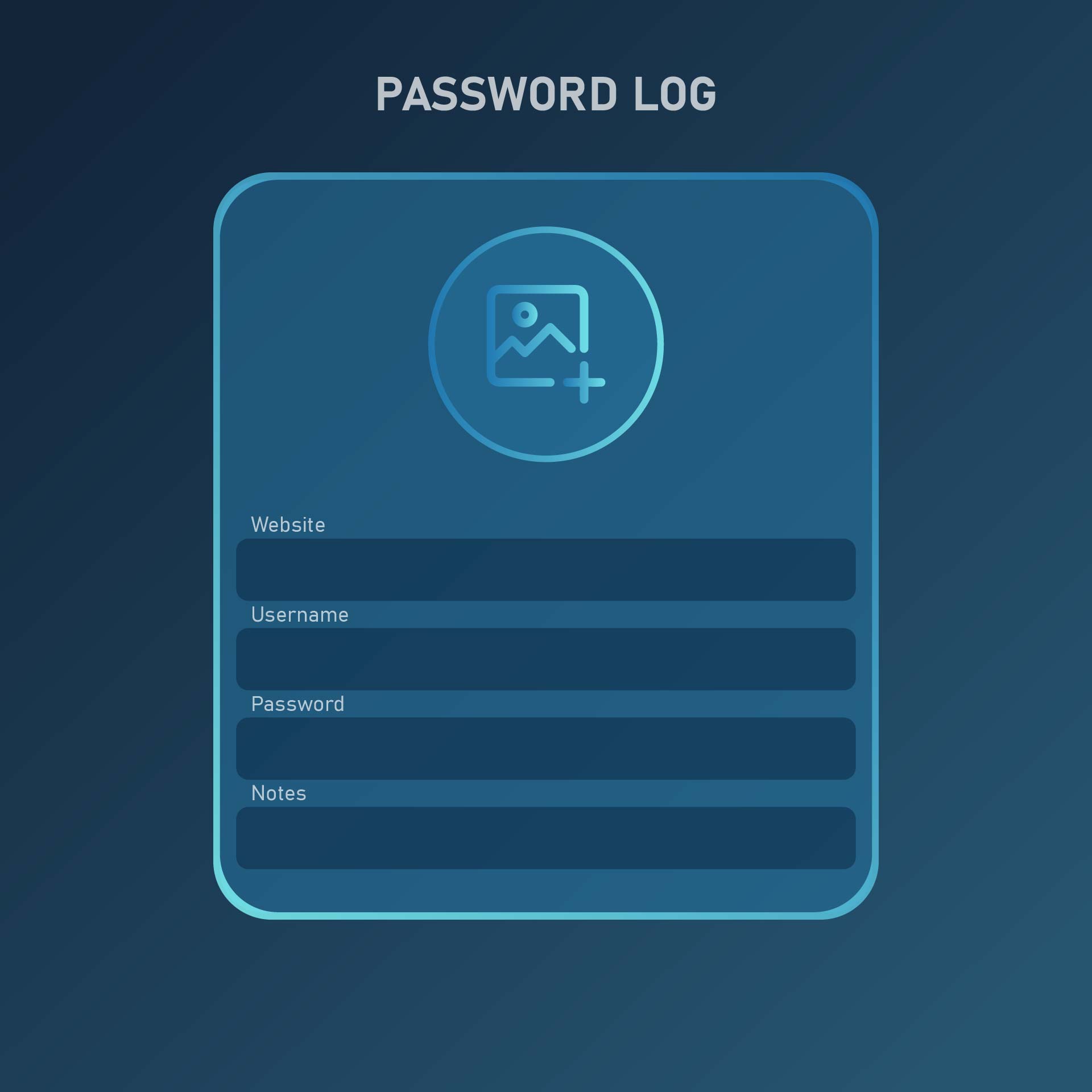 Printable Password Log