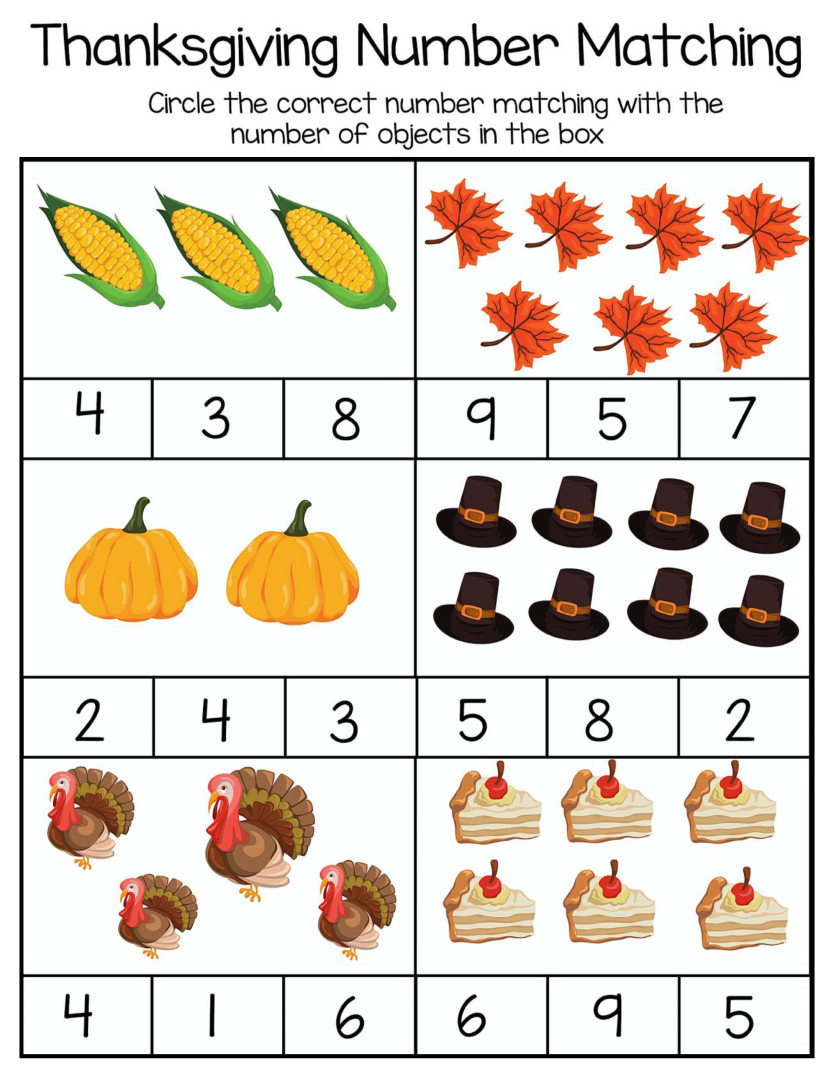 Free Printable Thanksgiving Math Worksheets For 2nd Grade