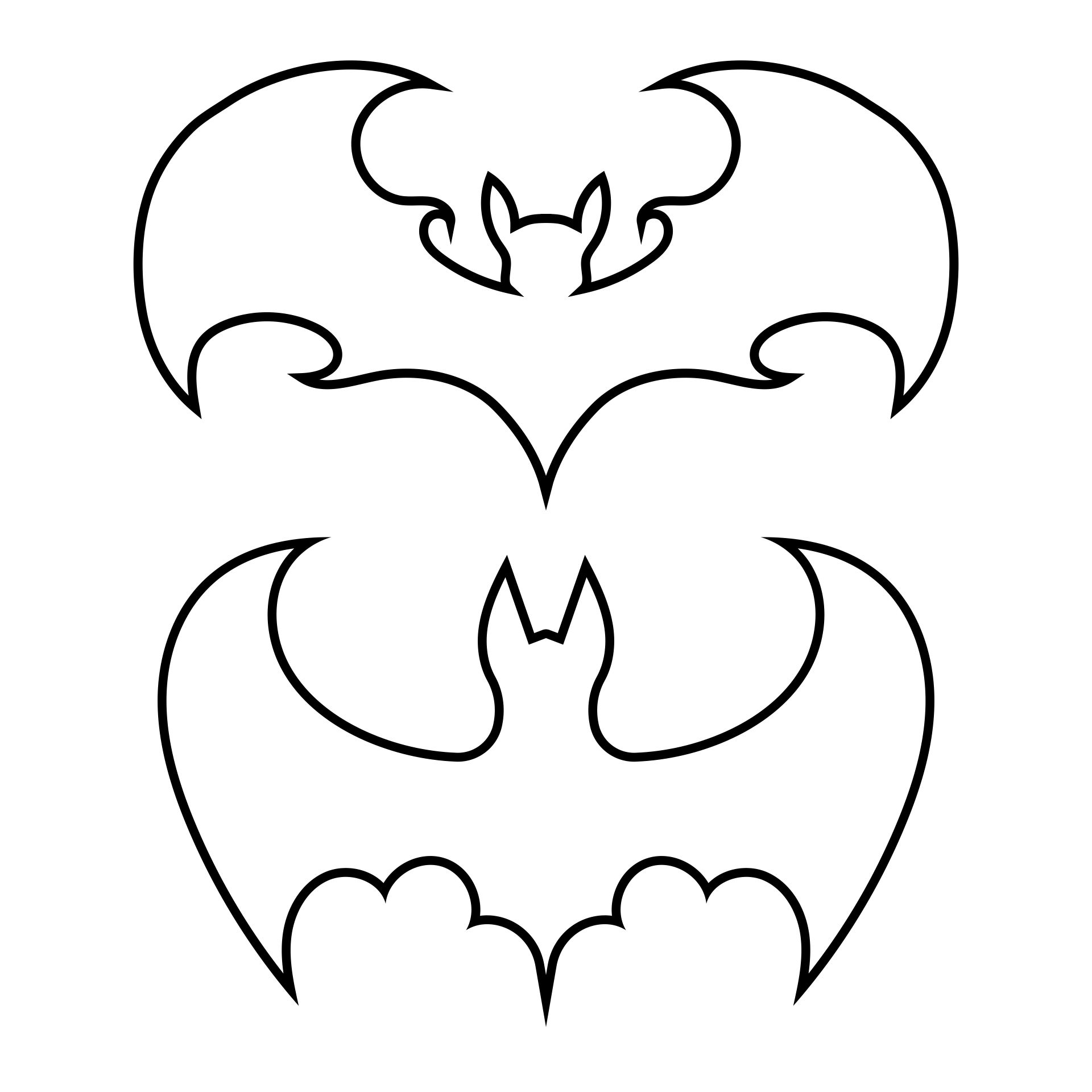 Halloween Bat Patterns for Tracing