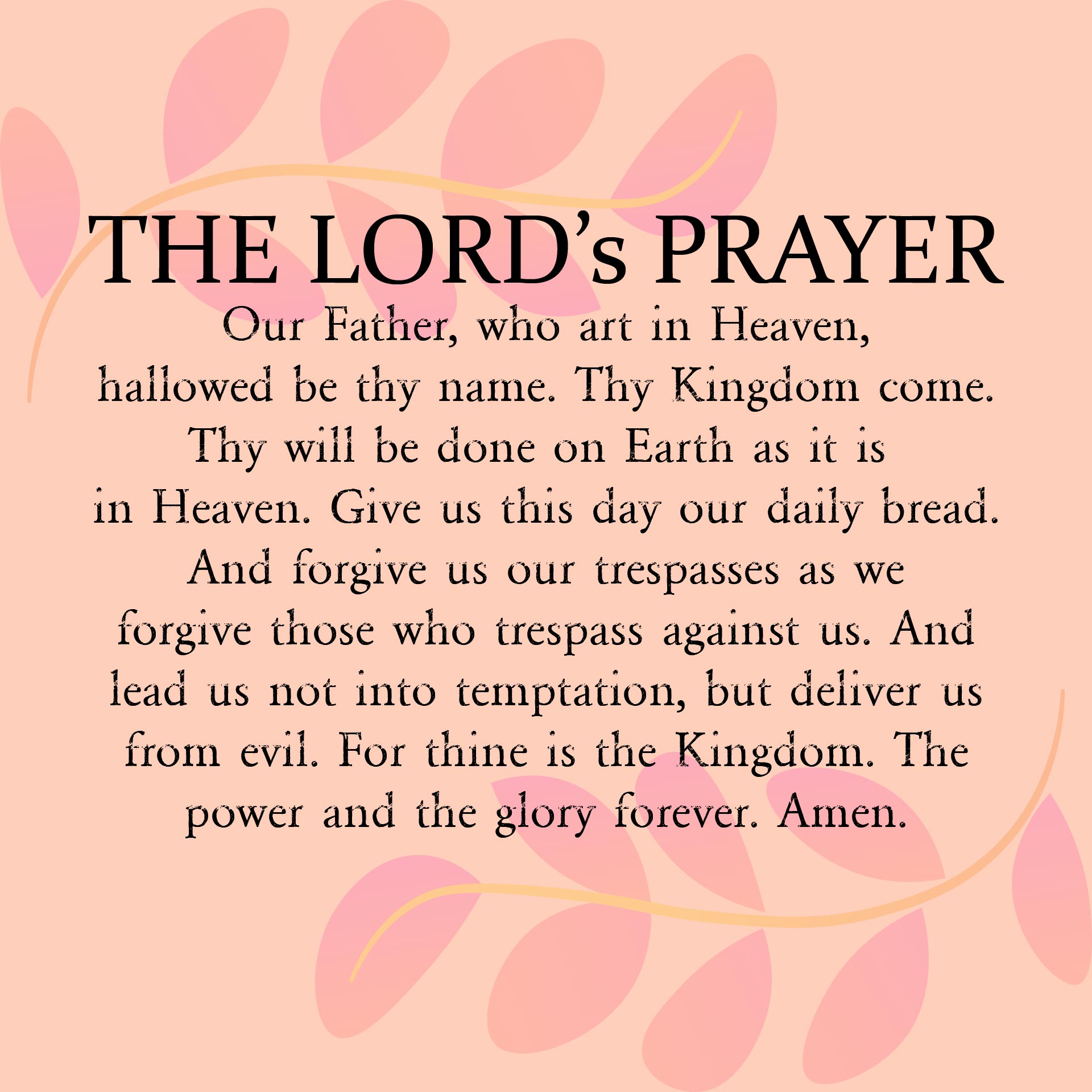 The Lords Prayer King James Version Printable