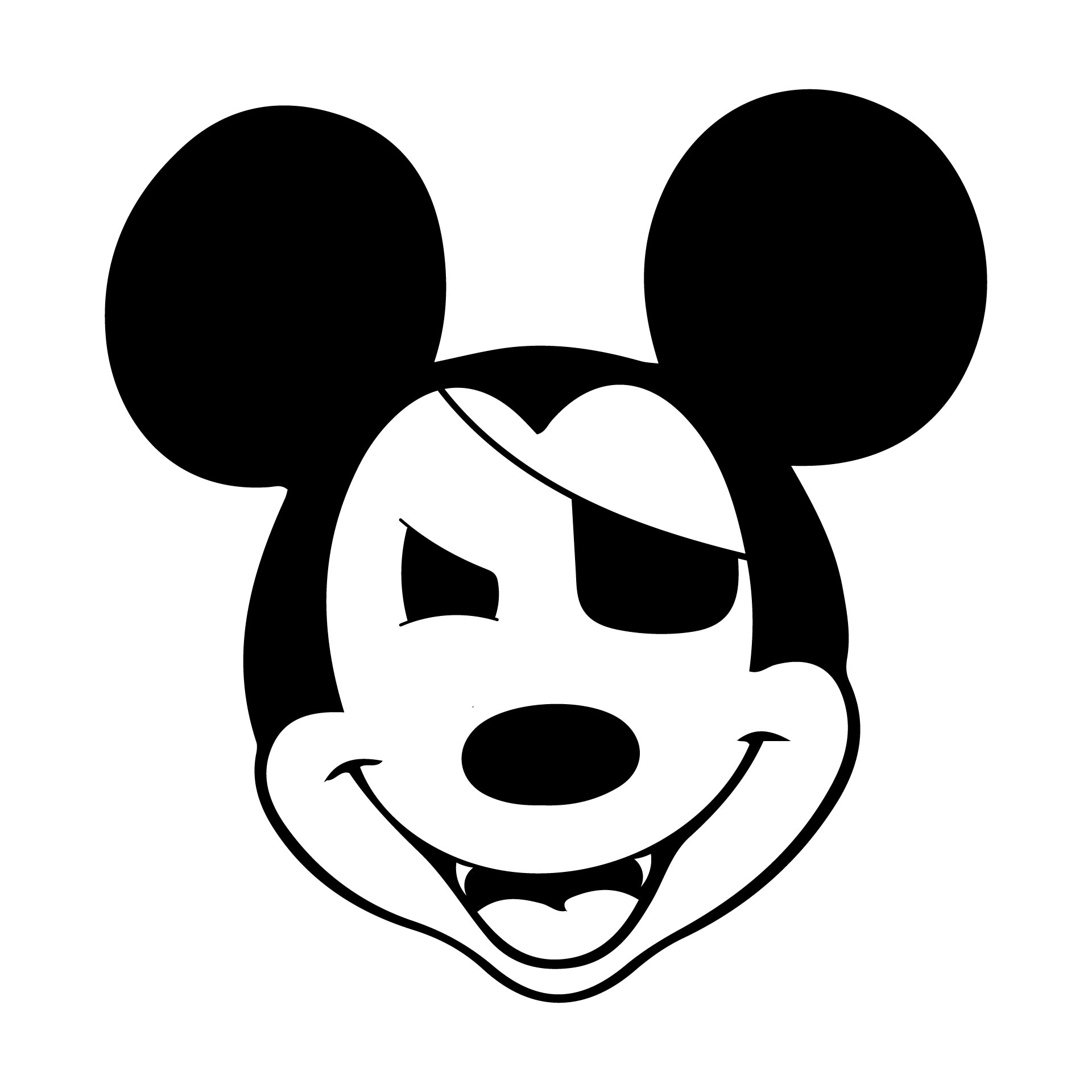 Pirate Mickey Mouse Pumpkin Stencil