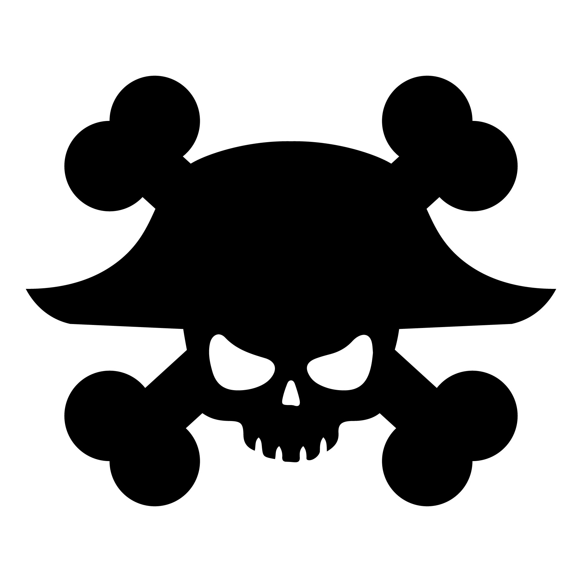 Pirate Skull Pumpkin Carving Stencil