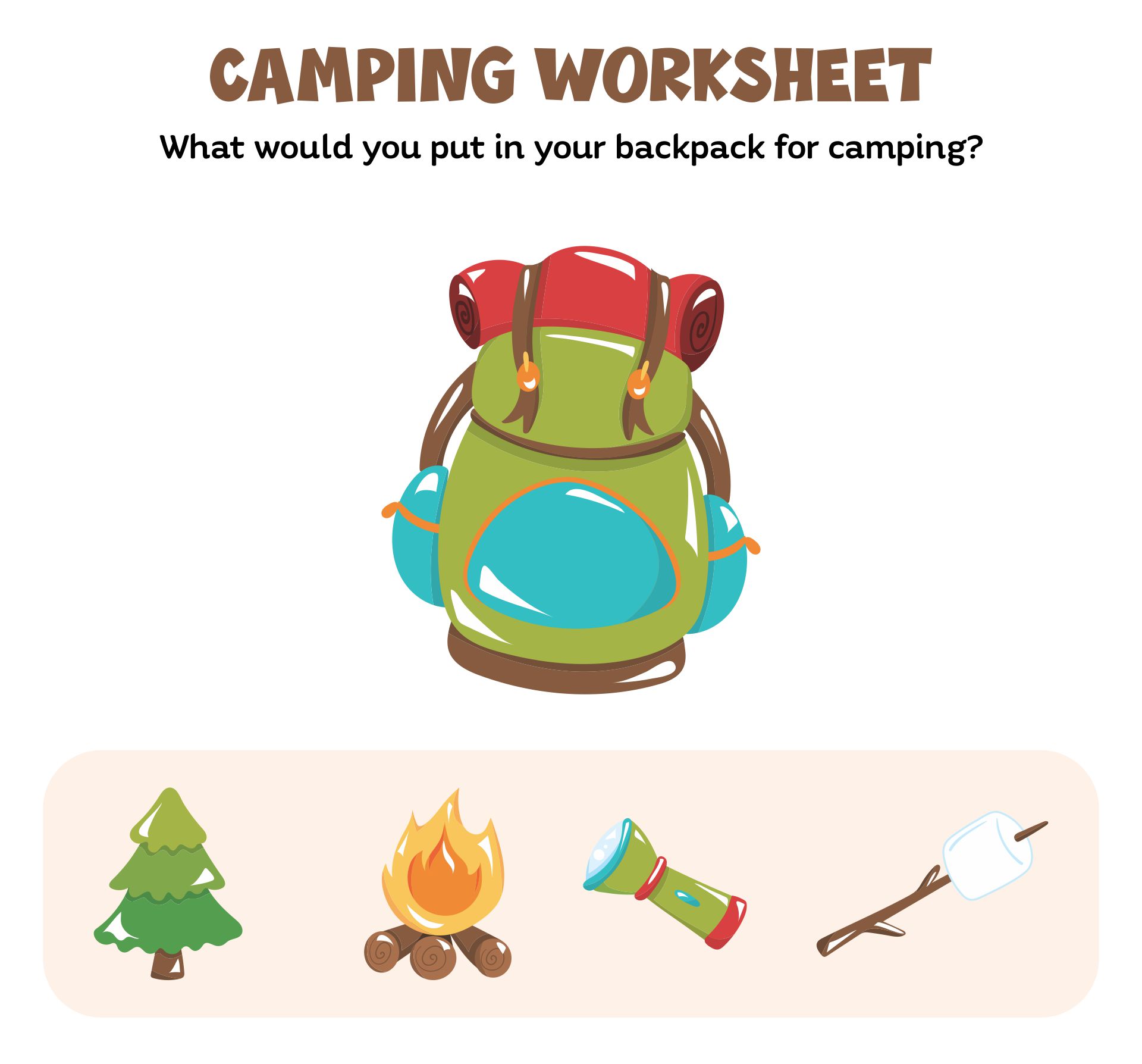 Camping Preschool Unit Printables