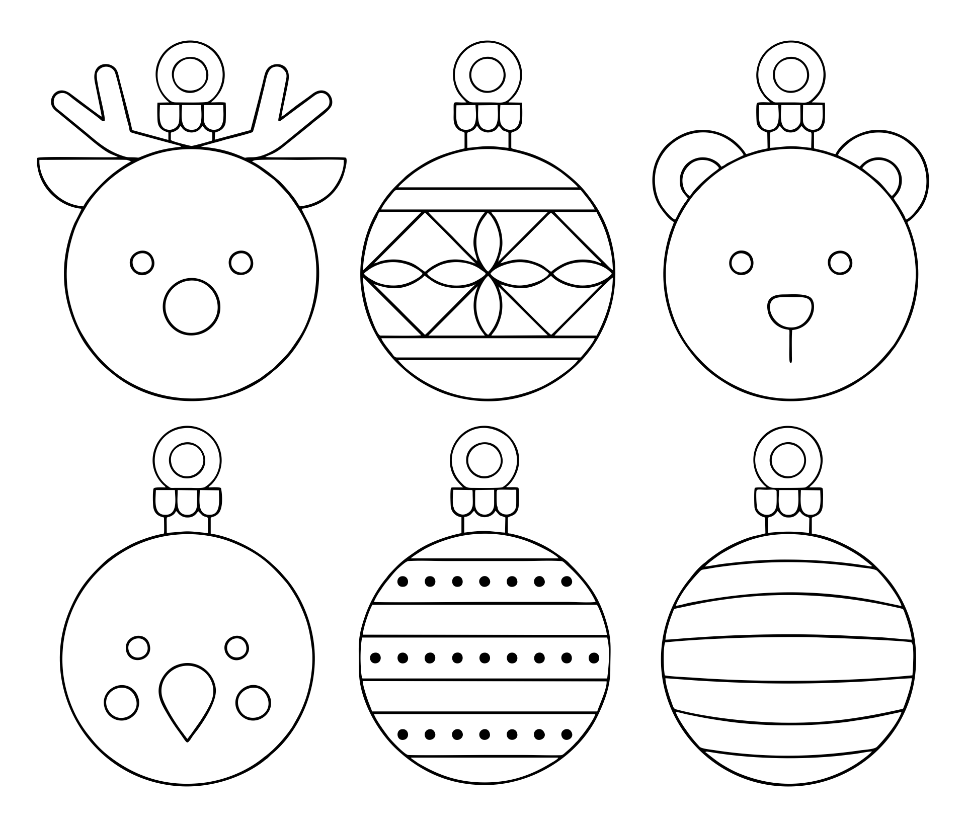 15 Best Free Printable Christmas Ornament Templates Printablee