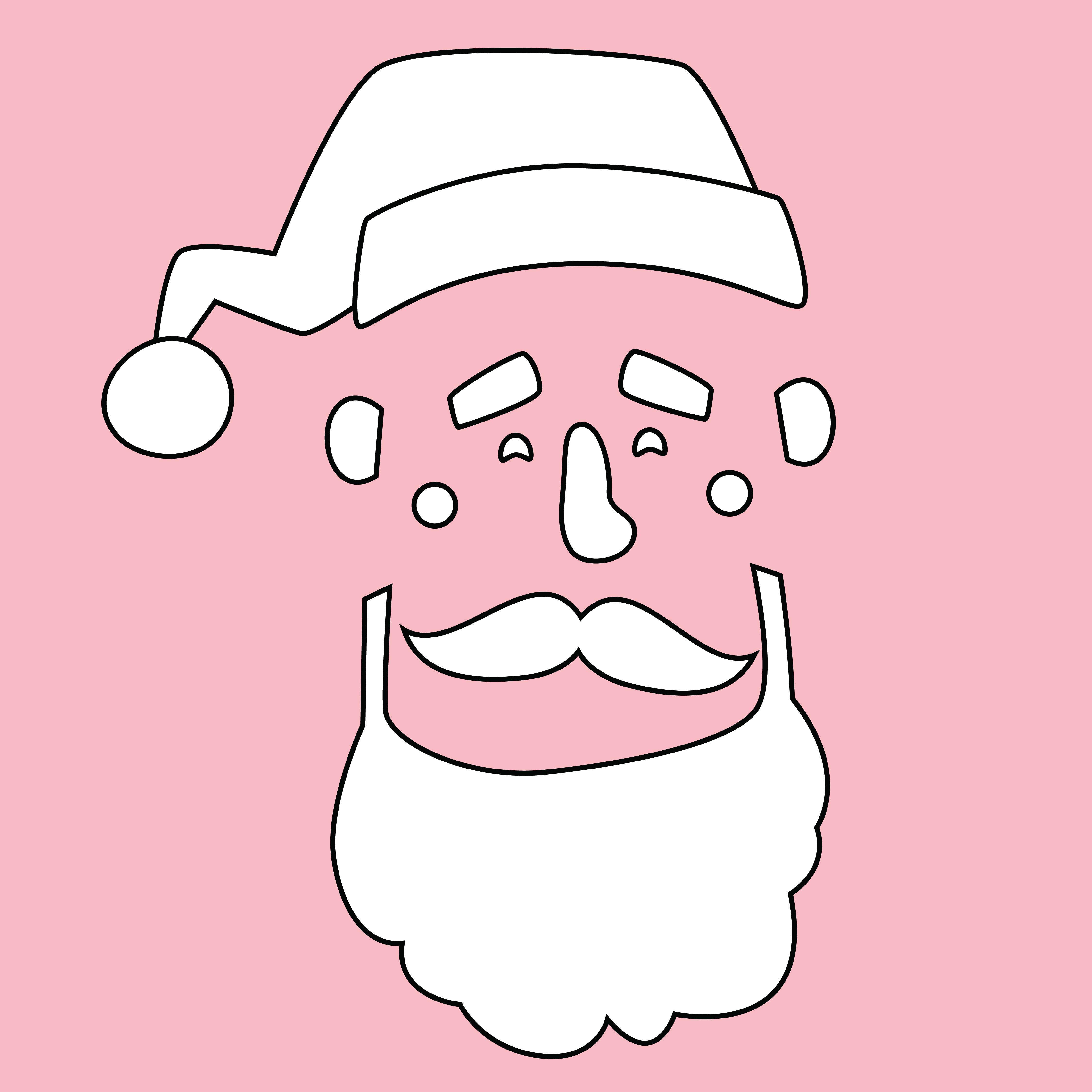 10 Best Santa Claus Face Template Printable