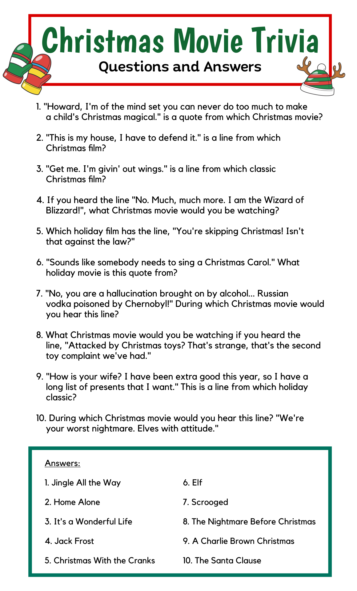 Fun Trivia Questions Printable Fun Trivia Questions Printable