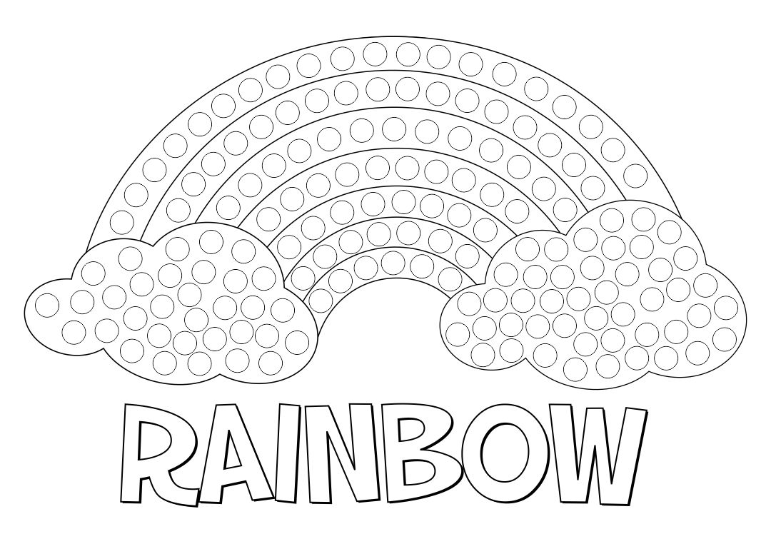 8 Best Images of Free Dot Rainbow Printable - Rainbow Dot Marker ...